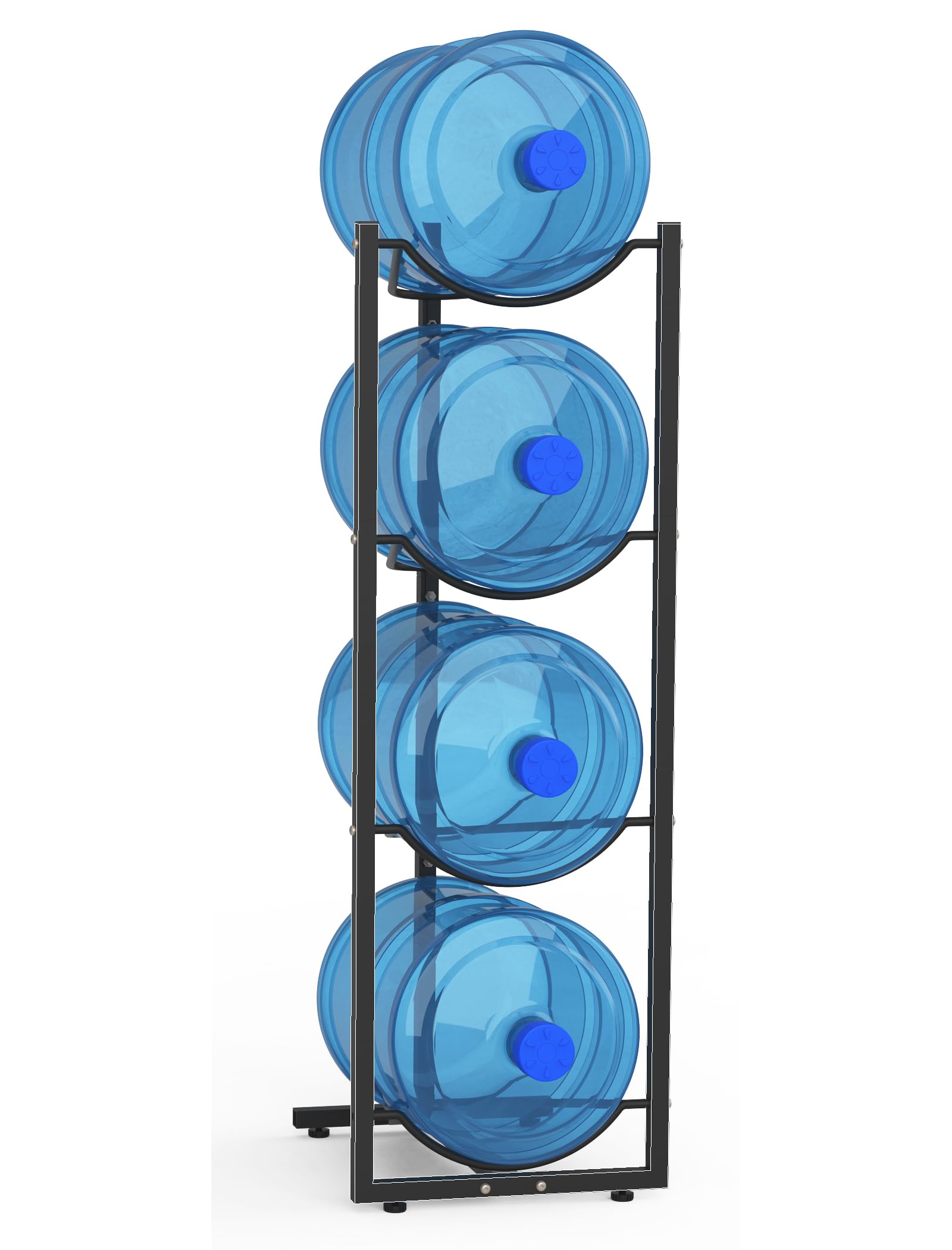 Mylolf 3&5 Gallon Water Jug Holder: 3 4 5 6 Tier Storage 5 Gallon Coller Water Bottle Rack - 5 Gal Stackage Container Organizer