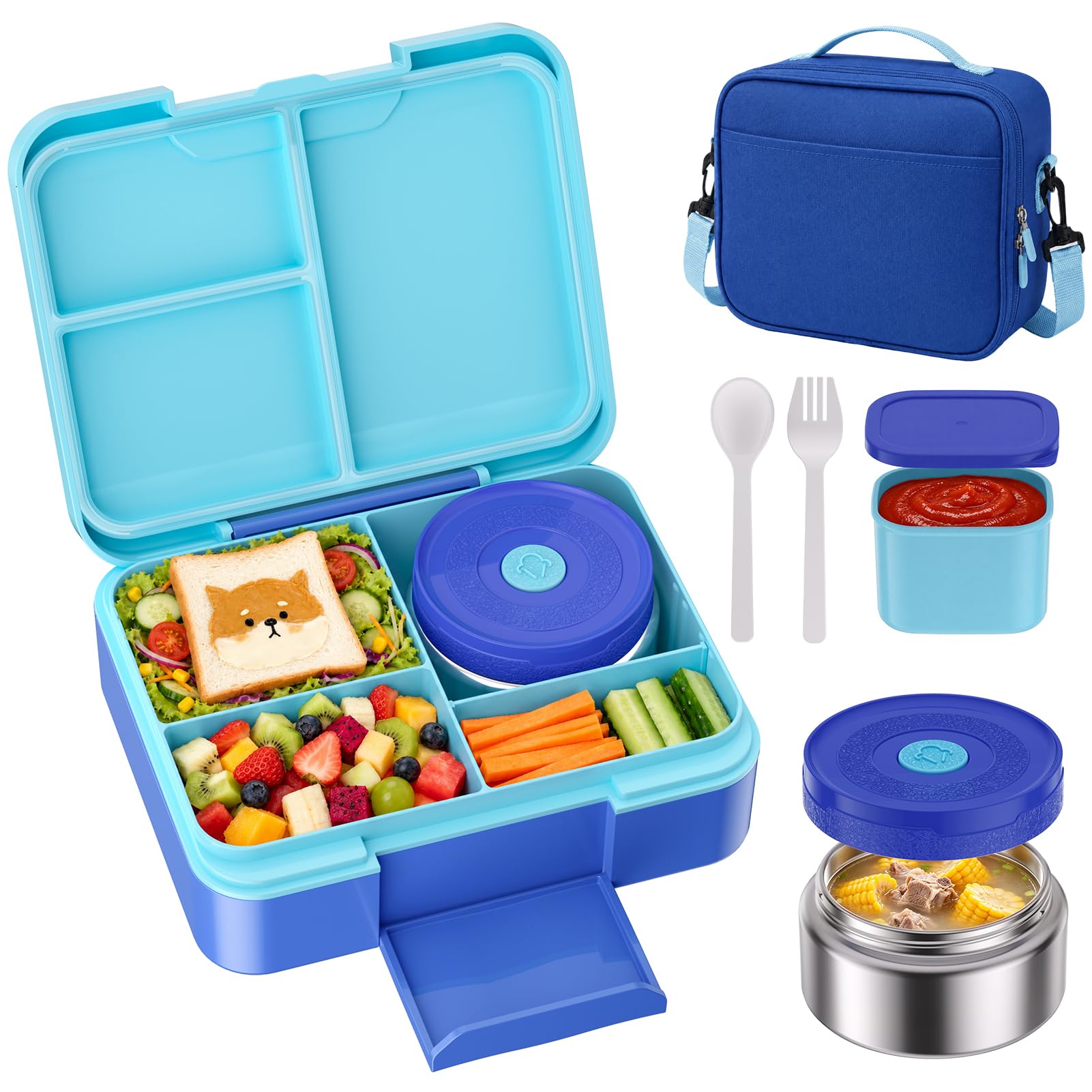 HOMETALL Bento Lunch Box for Kids, 8.5oz Food Thermo, Insulated Lunch Bags