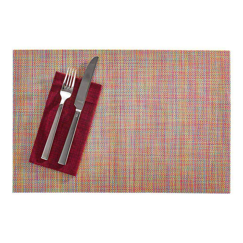 Restaurantware Carmel Mesh 16 X 12 Inch Table Placemats Set Of 6 Woven Washable Placemats - Heat Tolerant No Stain Kaleidoscope