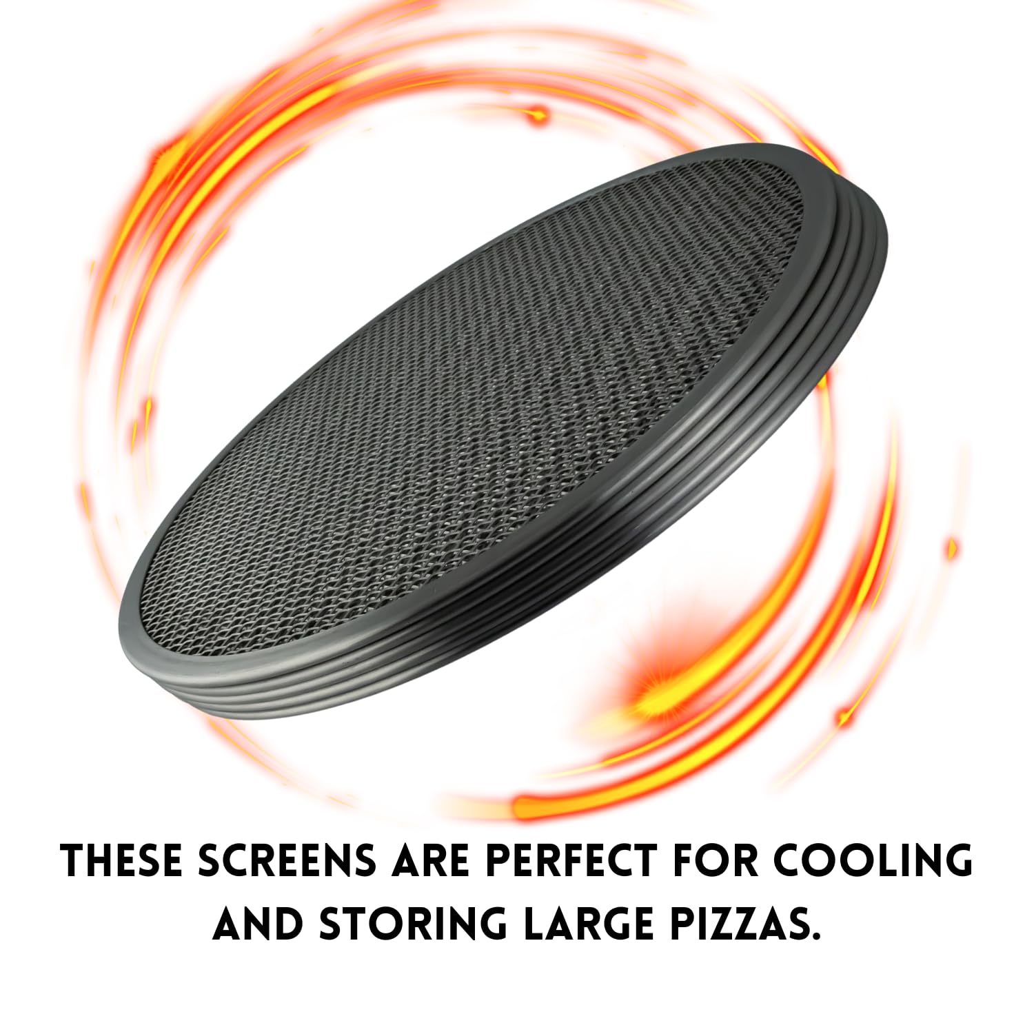 Pinnacolo Folding Pizza Rack With Five 14 Inch Pizza Screens - Compact And Convenient Design For Easy Storage And Baking Multipl