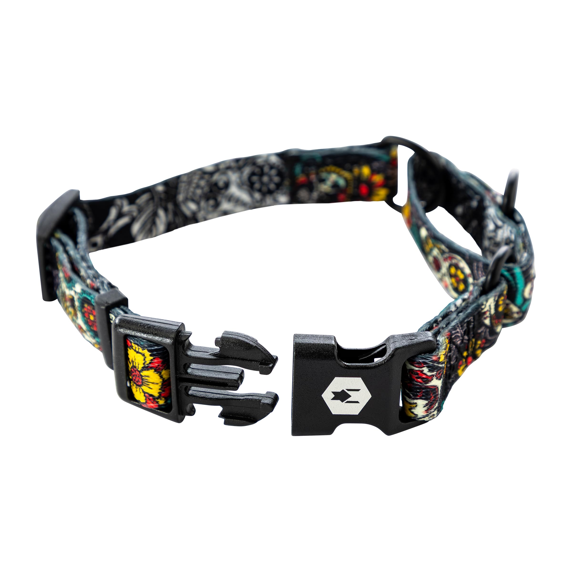 Wolfgang Man  Beast Premium Martingale Dog Collar For Small Medium Large Dogs, Made In Usa, Losmuertos Print, Large (1 Inch X 18