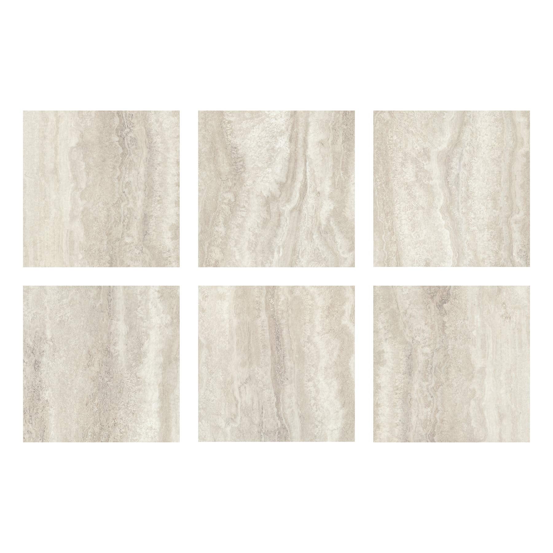 Floorpops Fp3327 Platinum Peel & Stick Peel And Stick Floor Tiles, Grey 12 Inch X 12 Inch