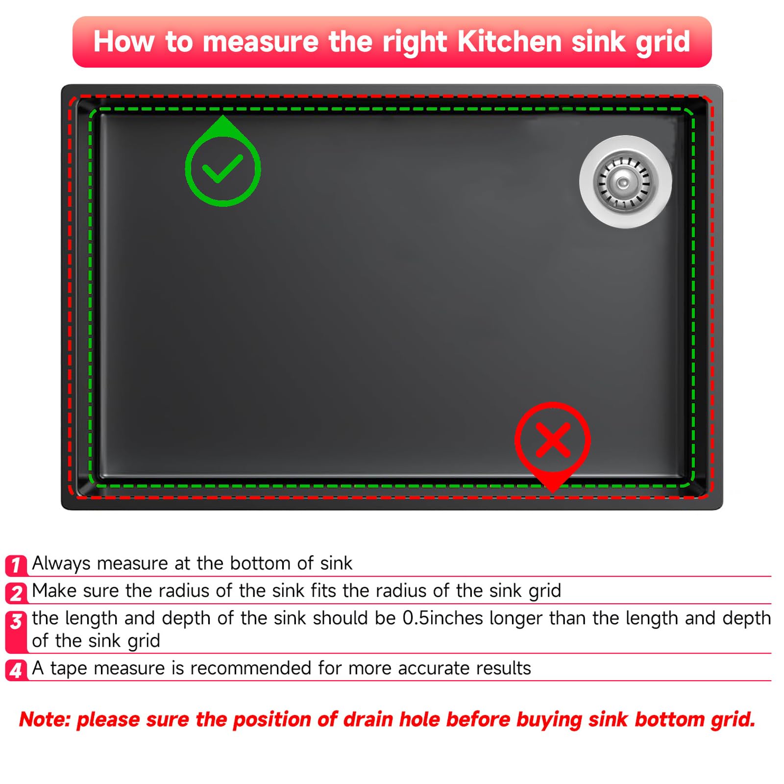 Dpzm 26.18'' X 14.76'' K-6449-St Stainless Steel Bottom Basin Rack, Sink Protector For Kohler Sink Racks Whitehaven 5827 And K-5