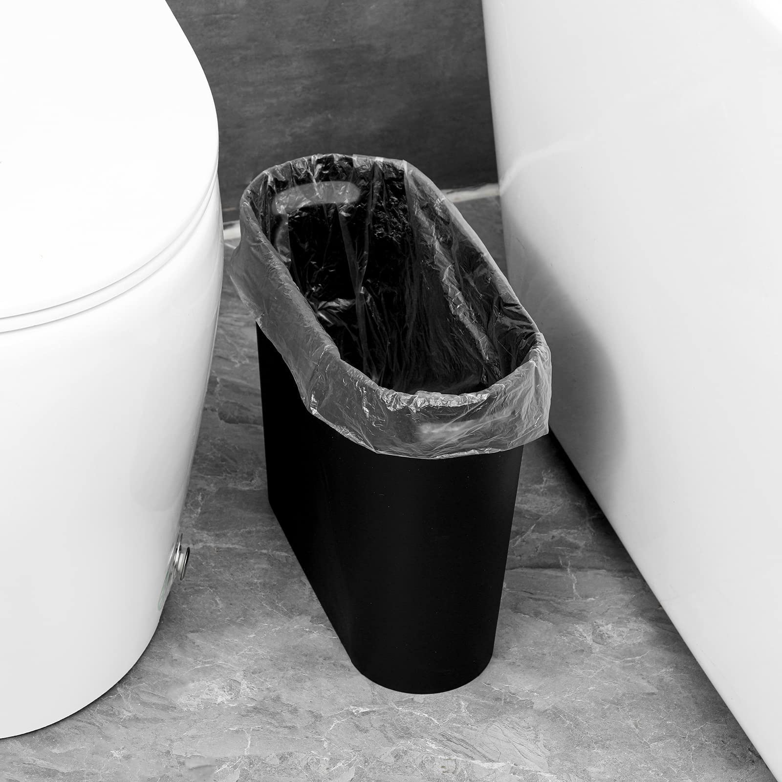 Small Trash Can Garbage Can Container Bin With Handles 3 Gallons Plastic Wastebasket For Bathrooom, Bedroom, Office, Kitchen, La