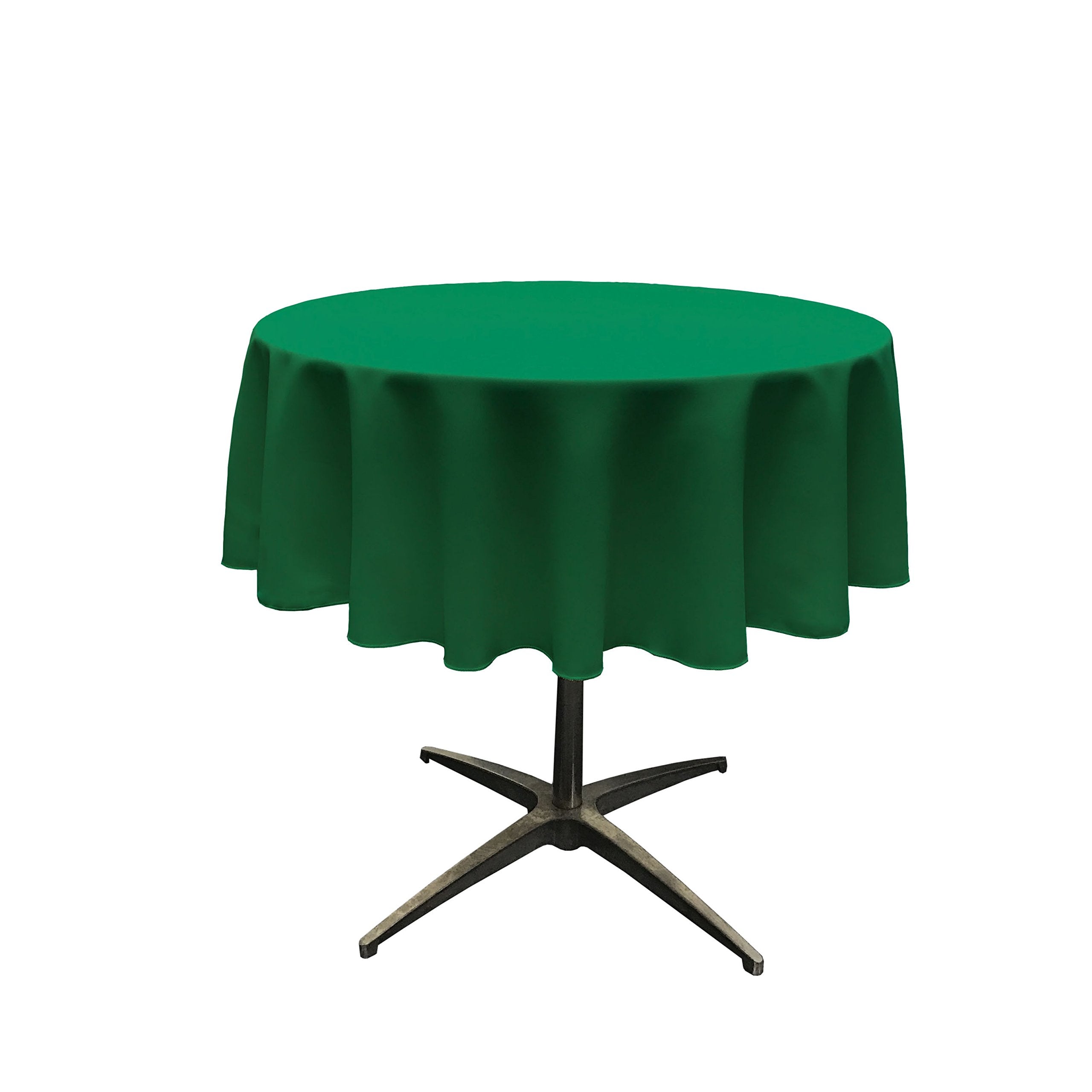 LA Linen Polyester Poplin Washable Round Tablecloth, Stain and Wrinkle Resistant Table cover 58, Fabric Table cloth for Dinning,