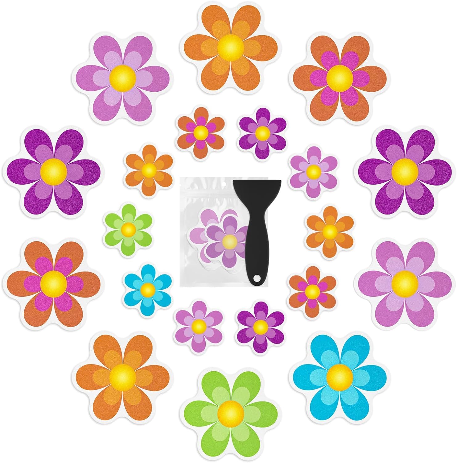 Non Slip Bathtub Stickers, 10 Pcs Shower Stickers For Safety Bathroom Tubs, Bathtub Non Slip Stickers And Adhesive Decals Scrape