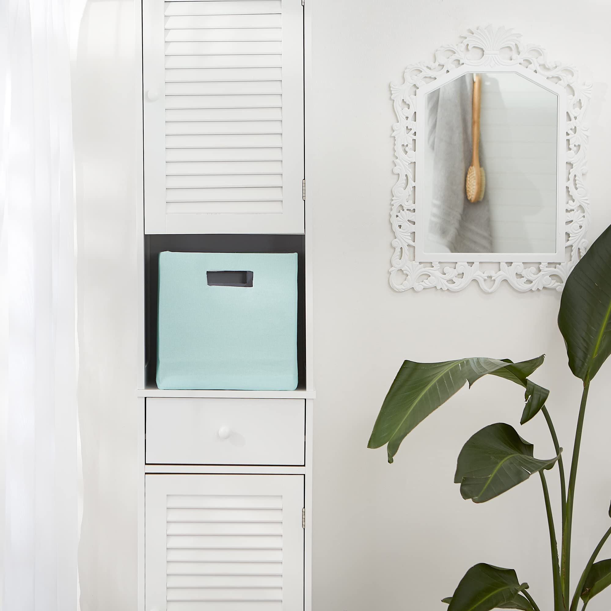 Dii Collapsible Polyester Storage Cube, Solid, Lightweight And Durable, Small Square, 11X11X11, Robin'S Egg Blue