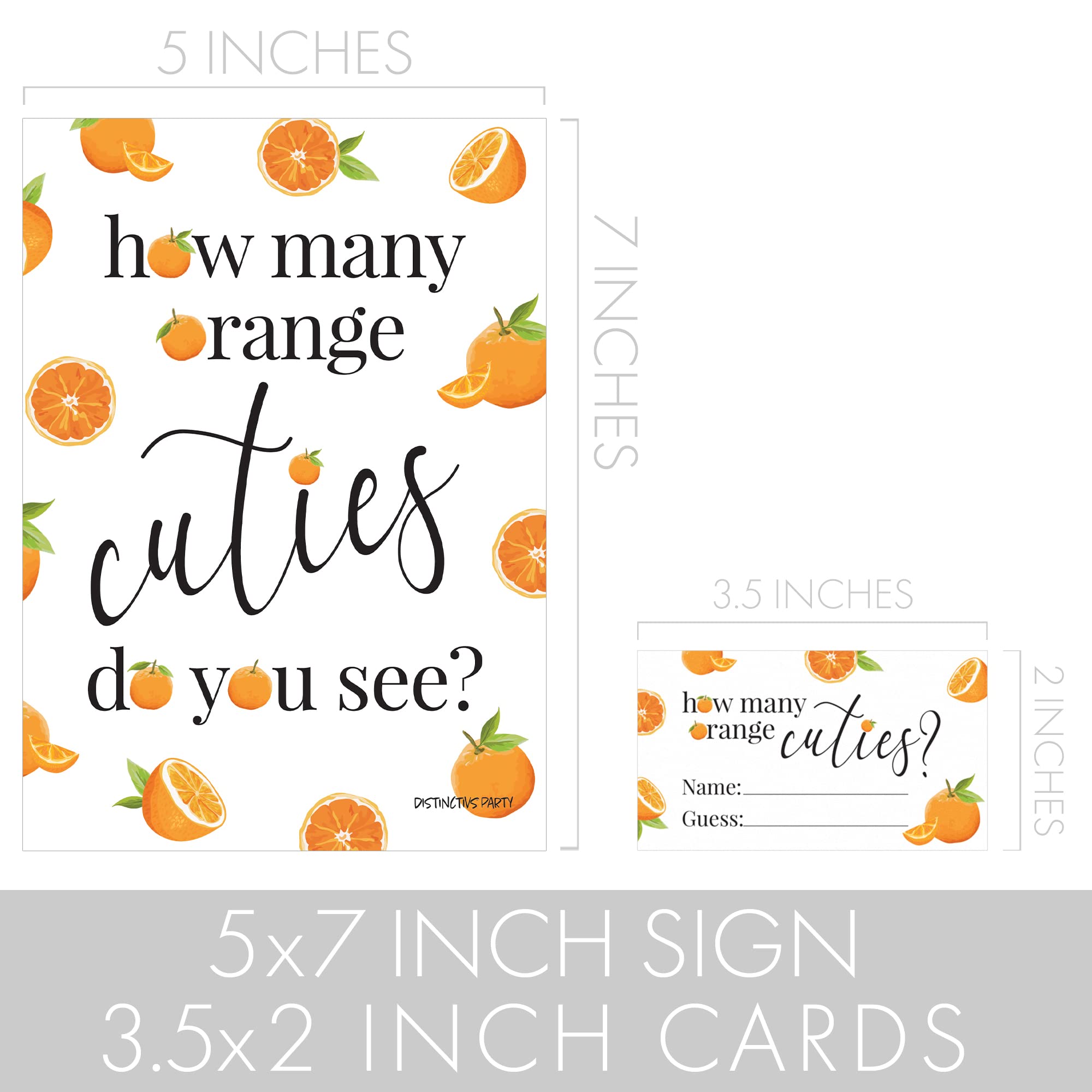Distinctivs How Many Cuties Game (Sign With 30 Guessing Cards)