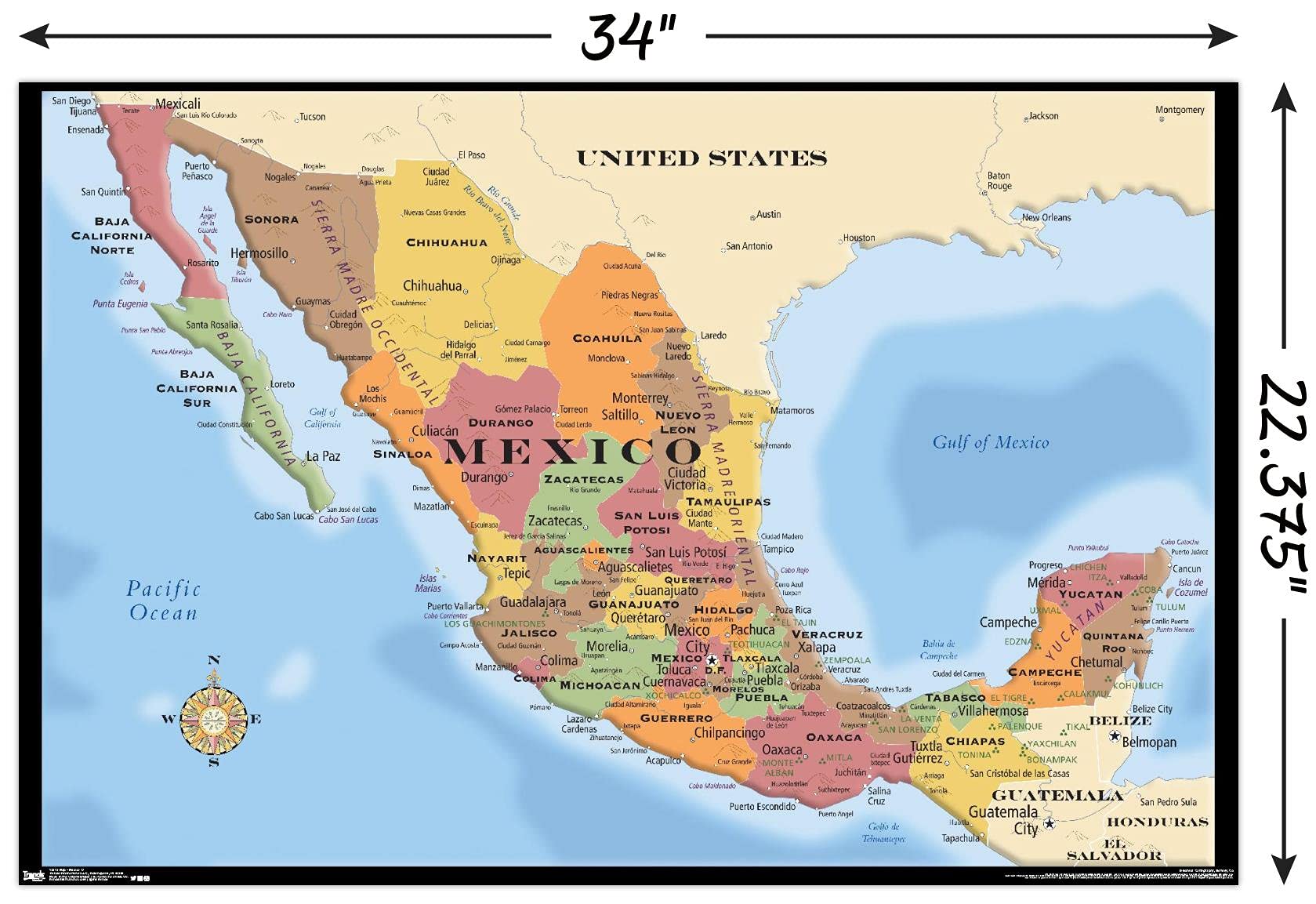 Trends International Mexico Wall Poster, Unframed, 22.375" x 34", Model RP15212