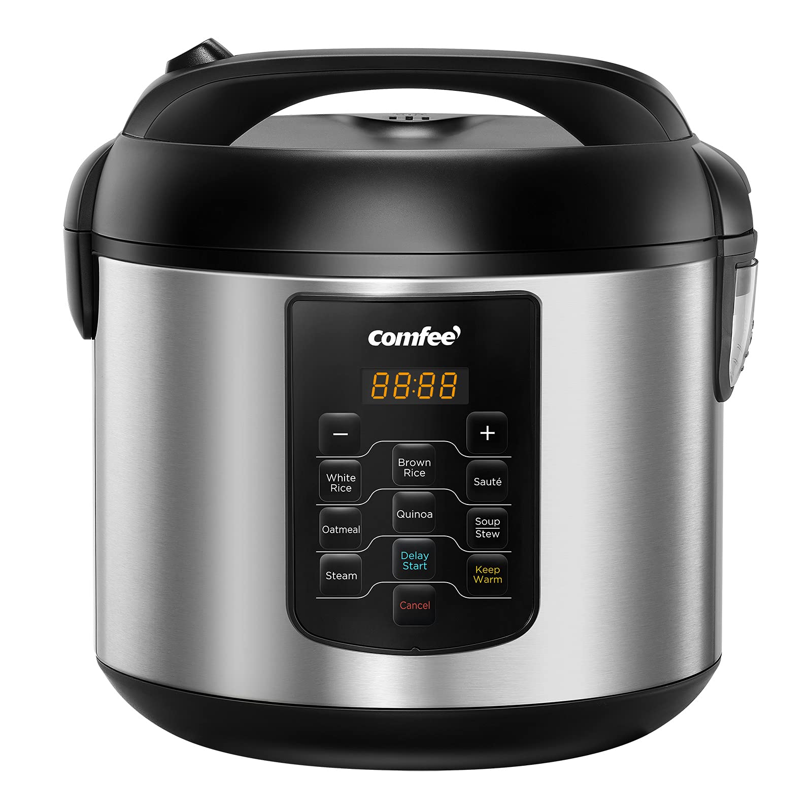 COMFEE Rice Cooker 10 cup Uncooked/20 cup Cooked , Rice Maker, Steamer, Saute, Steamer and Warmer, 5.2 QT Large Capacity, Brown