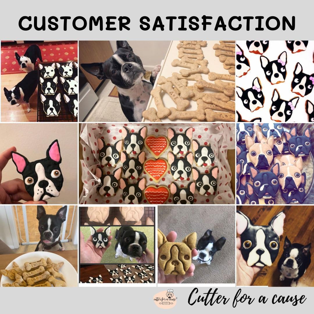 Boston Terrier Cookie Cutter And Dog Treat Cutter - Face - 3 Inch