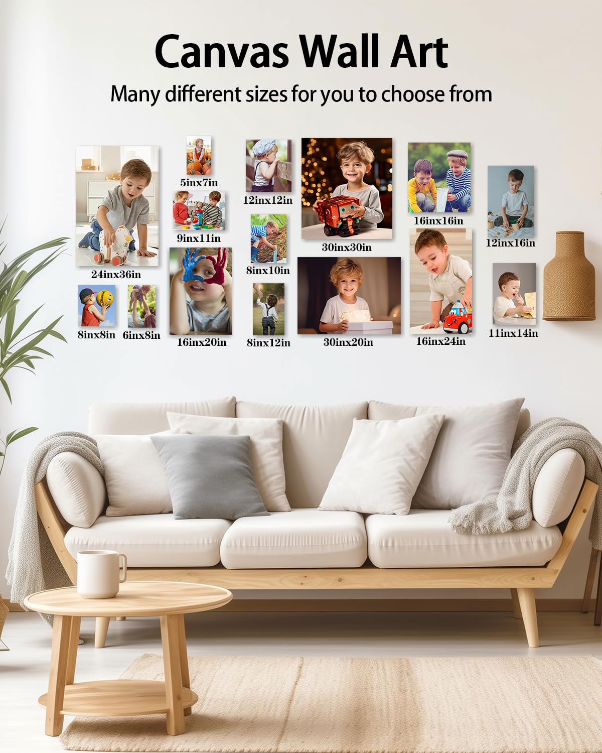 Canvas Prints With Your Photos,Personalized Canvas Framed Wall Art For Bedroom, Living Room, Farmhouse Decor,Personalized Gifts