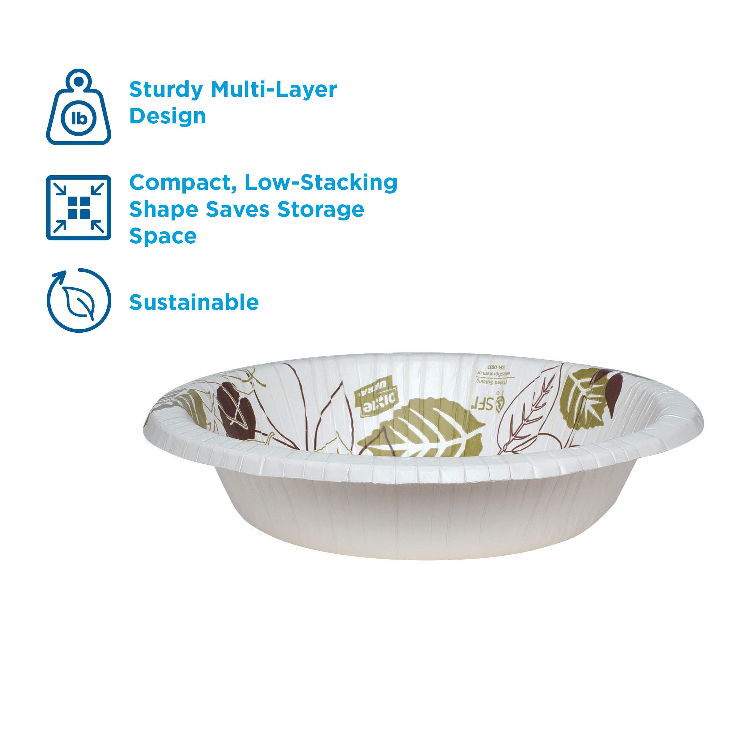 Georgia-Pacific Dixie Ultra 12 Oz. Heavy-Weight Paper Bowls By Gp Pro (Georgia-Pacific),Pathways,Sxb12Ws (Case),500 Count (125 B