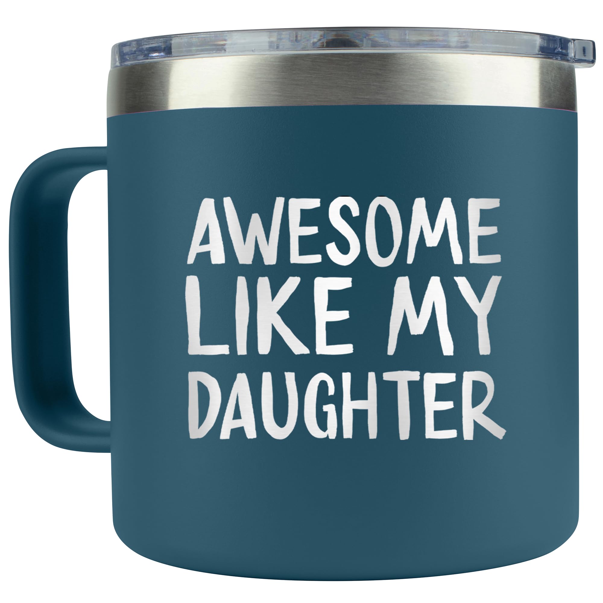 Dad Gifts for Fathers Day Cup - Awesome Like My Daughter Navy Tumbler 14  Ounce Birthday Gift, Fathers Day Present, Coffee Mug f