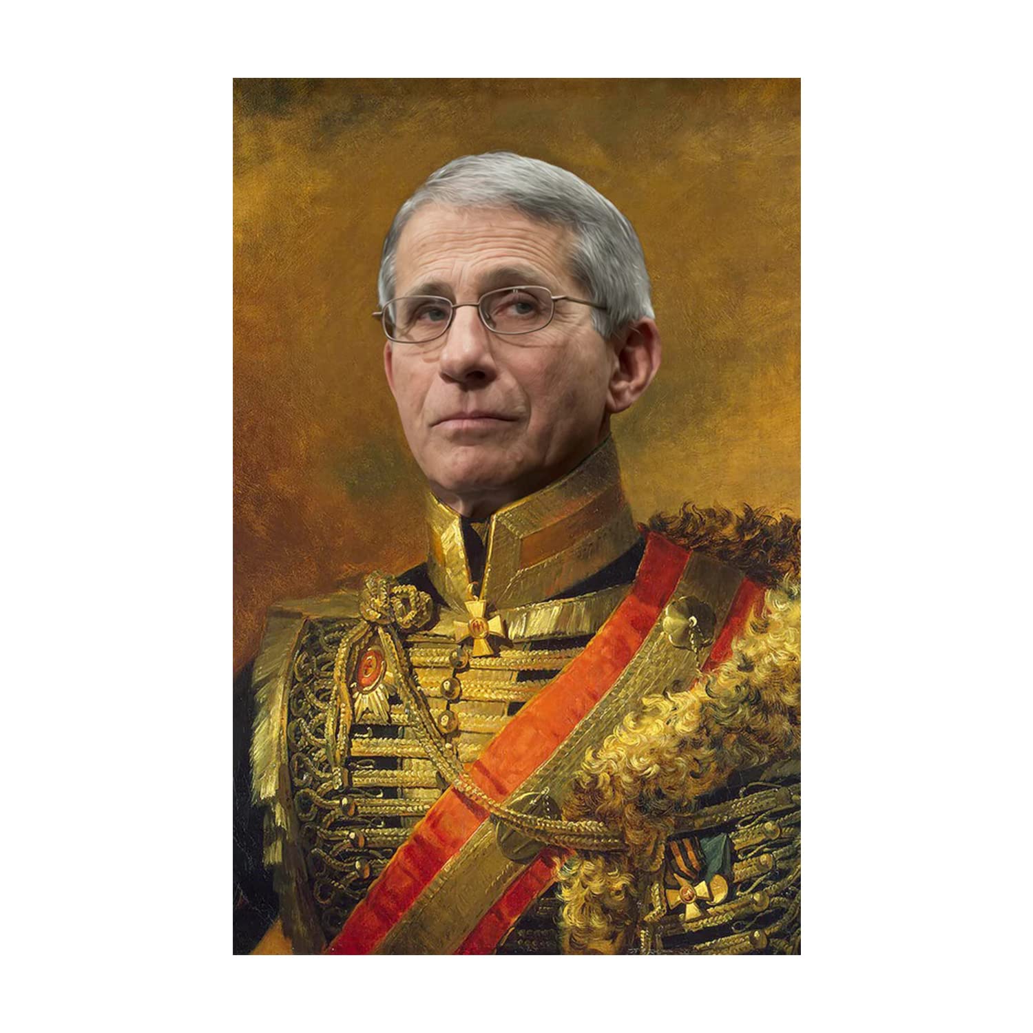 Fauci Poster - Funny Celebrity Art - Faux Oil Painting Print - Novelty Pop Culture Artwork Gift