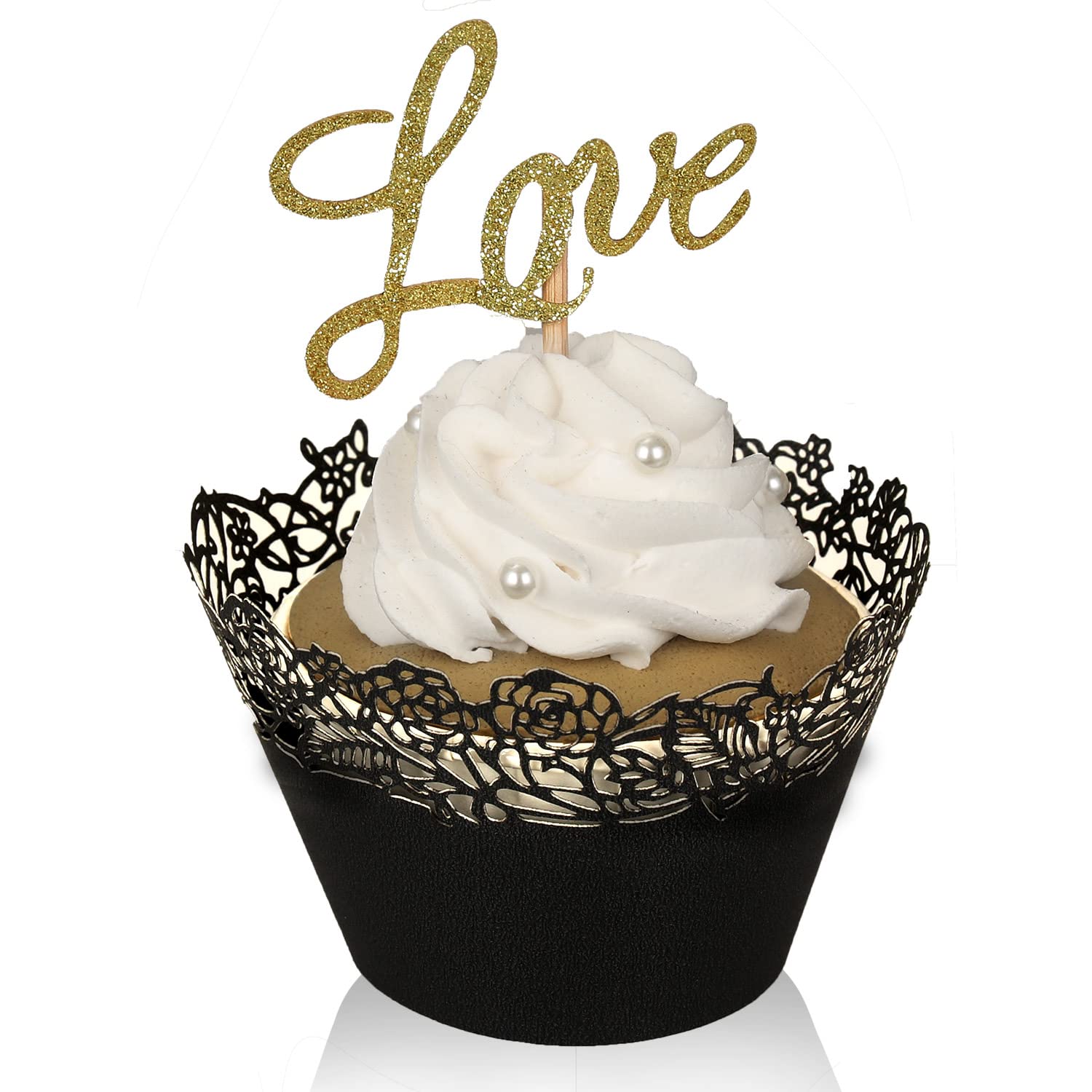 Cupcake Wrappers Pack Of 50 Blue Filigree Artistic Bake Cake Paper Cups Little Vine Lace Laser Cut Liner Baking Cup Muffin Case