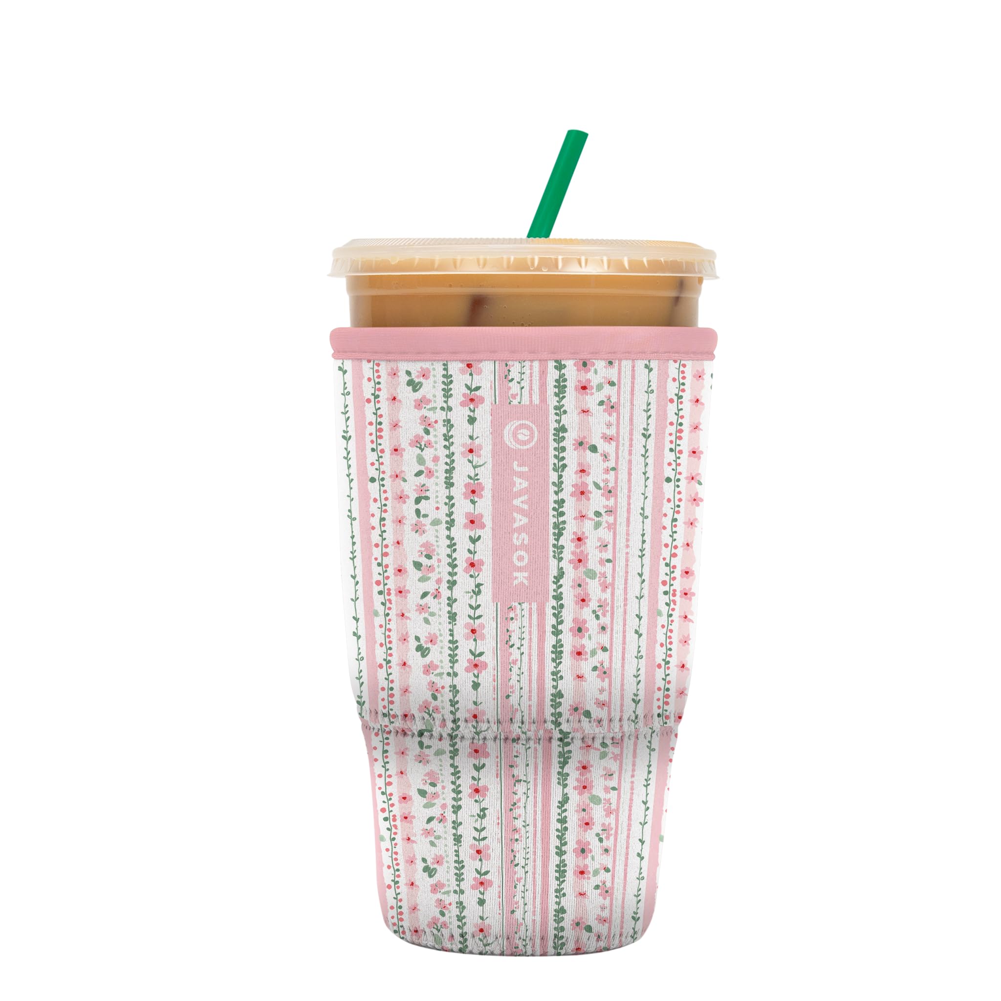 Sok It JavaSok Iced Coffee & Cold Soda Insulated Neoprene Cup Sleeve (Prim & Proper, Large: 30-32oz)