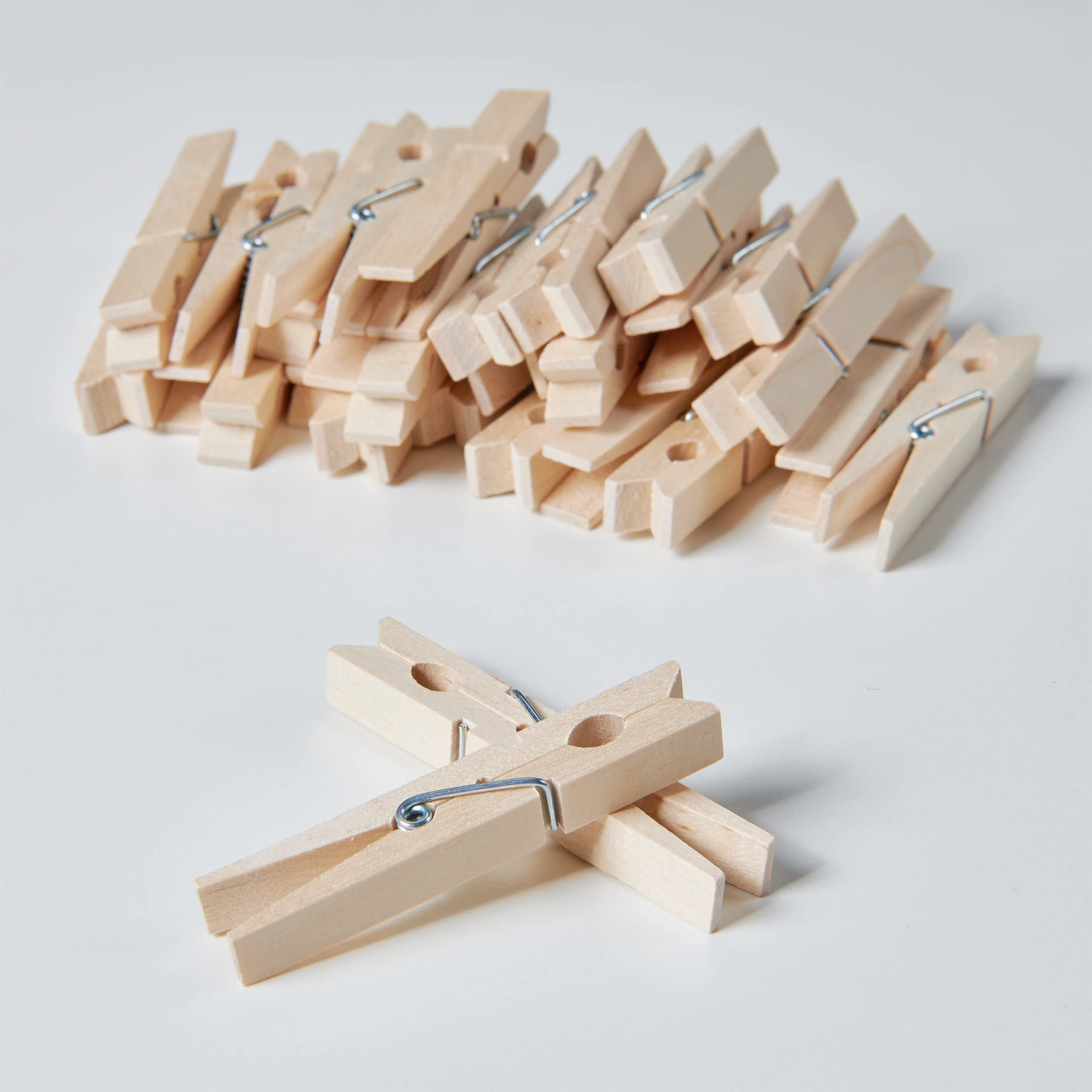 Sorillo Brands-Wooden Clothes Pins  Natural Wood  50 Pack  2.9 Inch  Rust Resistant Clothes Pins Wooden  Clothes Pins for Classroom  Clothes Pins for Crafts  Large Clothes Pins Wood