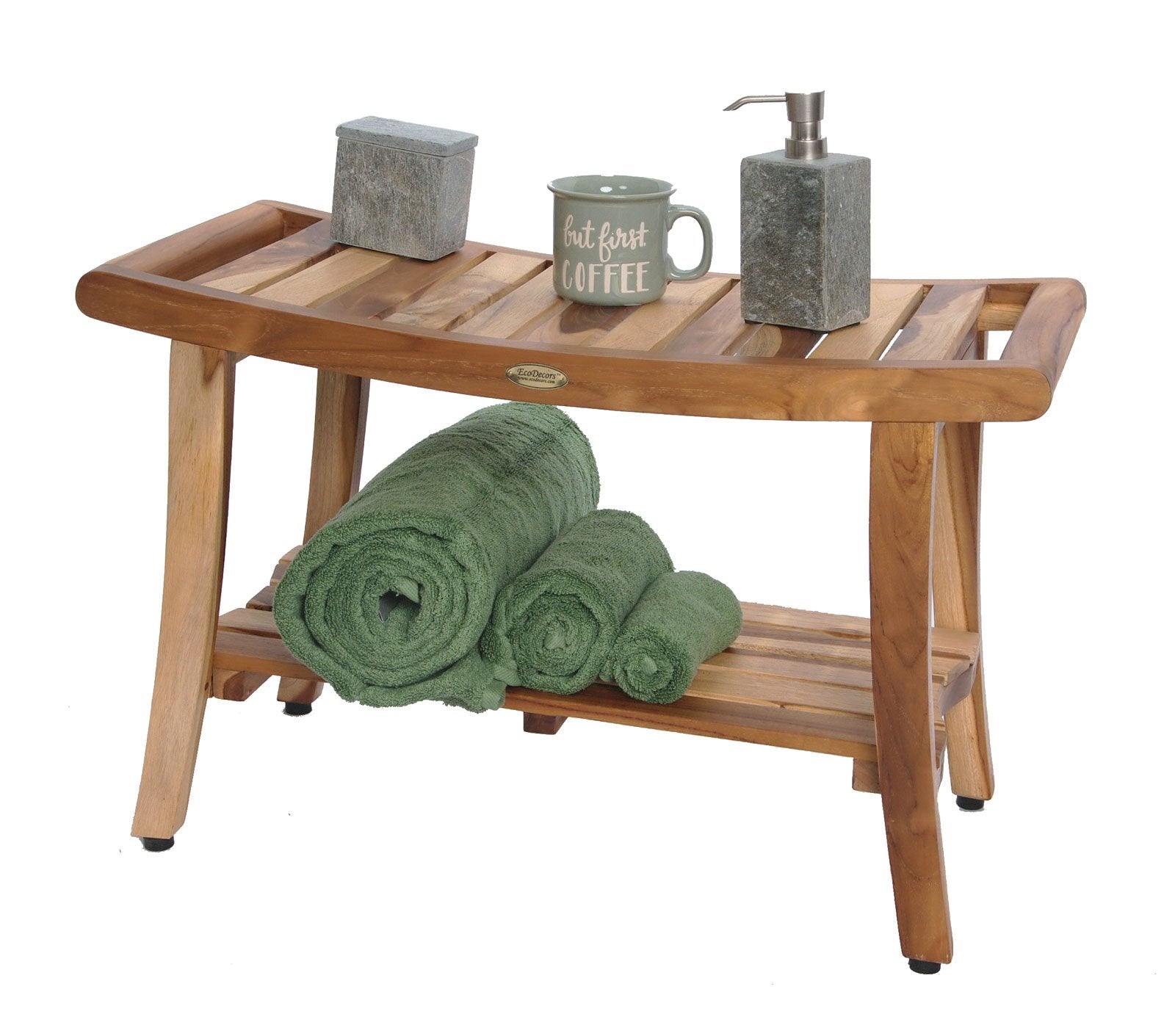 Ecodecors, 30'', Harmony, Teak Shower Bench, Teak Shower Stool, Teak Bench For Shower, Teak Shower Seat, Teak Shower Bench For I