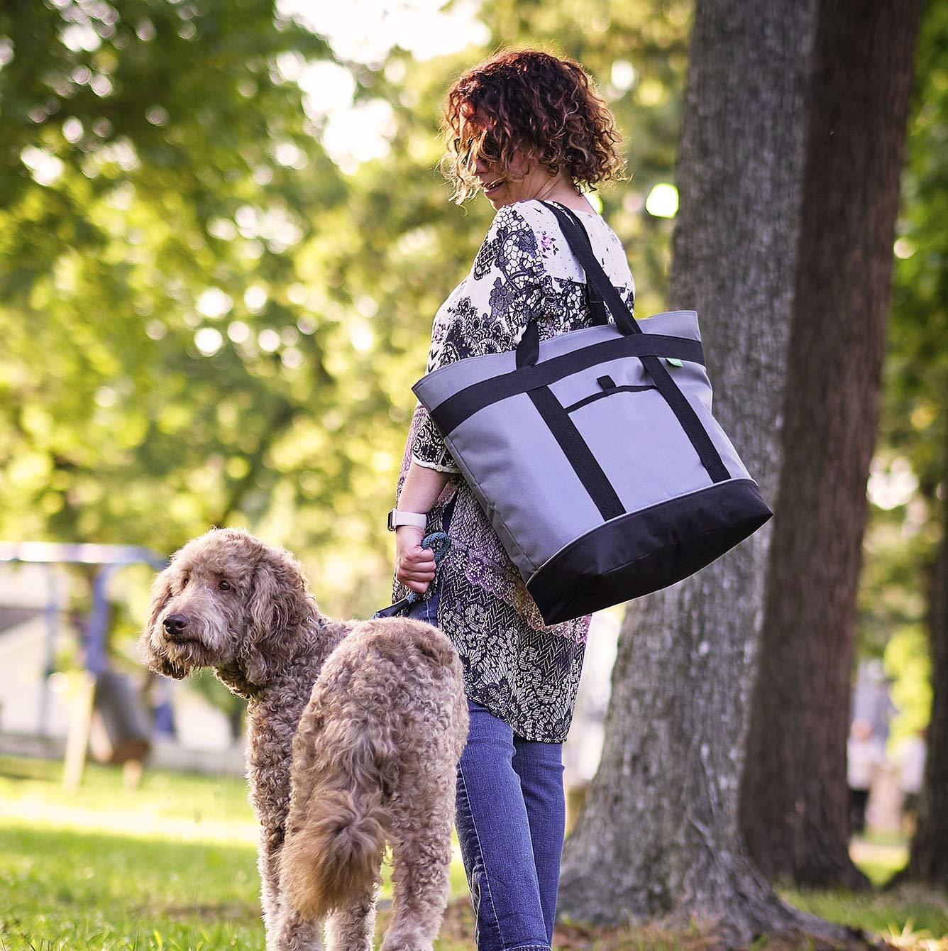 Jumbo Insulated Cooler Bag (Gray) With Hd Thermal Insulation - Premium, Collapsible Soft Cooler Makes A Perfect Insulated Grocer