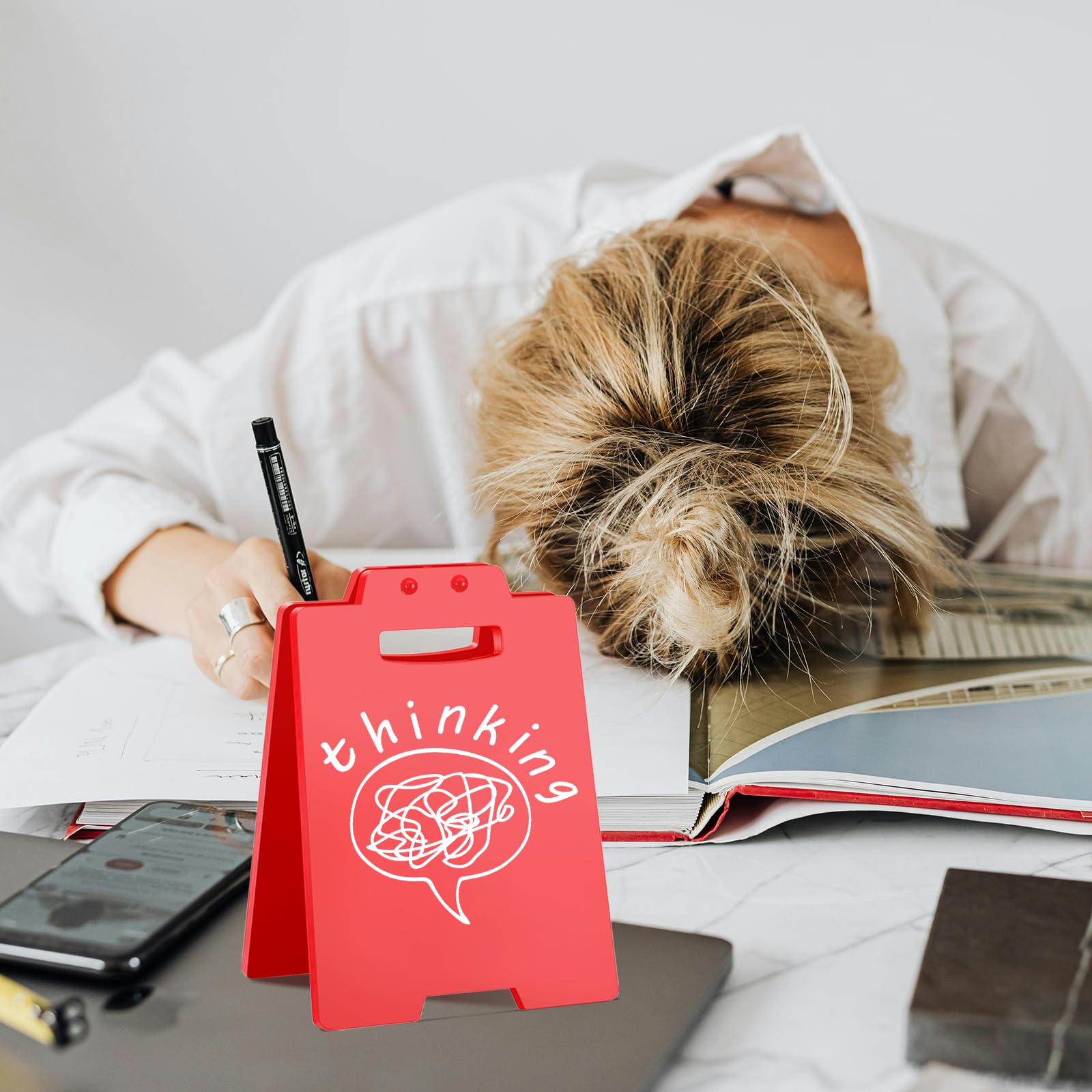 Funny Desk Sign for Office - Humorous Christmas Office Decor for Coworkers, Bosses, Friends - Fun and Quirky Cubicle Accessories