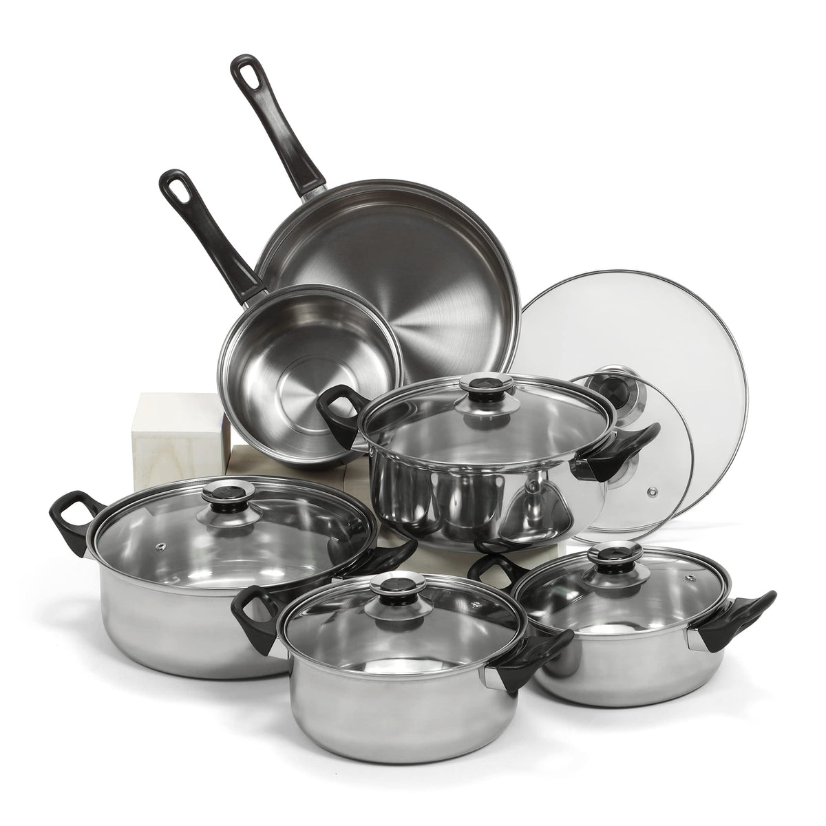 Simpli-Magic 79420 12 Piece Cookware Set, Standard, Silver