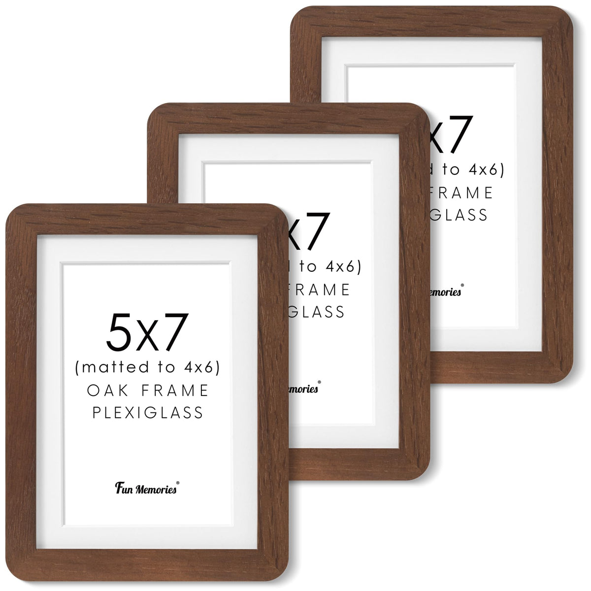 Frame For 5 5x7 Picture Frames Set of 3, 5 by 7 Photo Frames for Wall & Tabletop D ...
