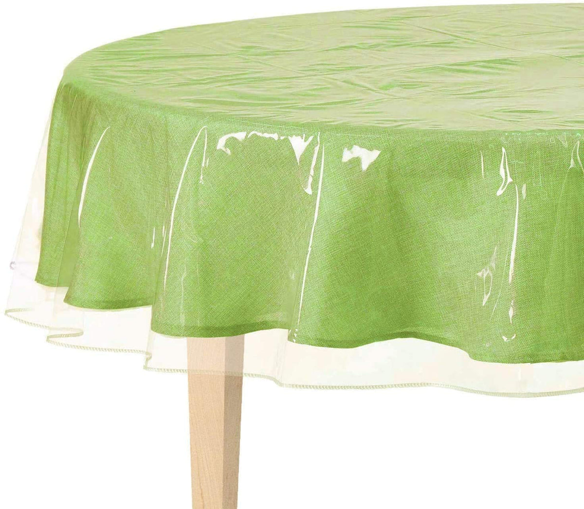 Bnyd Clear Plastic Tablecloth Protector, Table Cloth Vinyl (60'' Round)