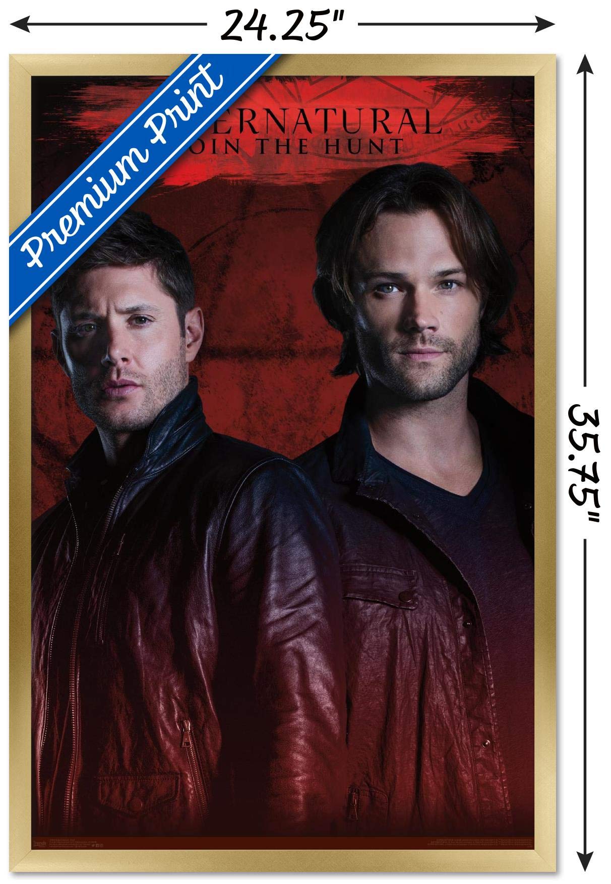 Trends International Supernatural - Red Wall Poster, 22.375'' X 34'', Gold Framed Version
