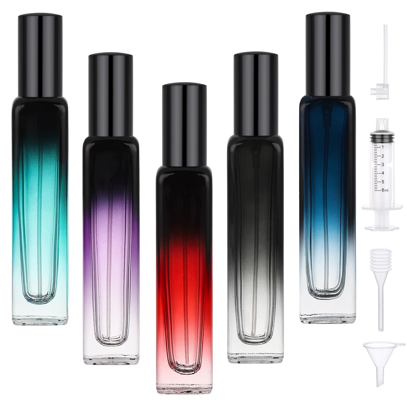 Segbeauty 15Ml Empty Glass Cosmetic Contanier, 0.5Oz Mini Cologne Spray Bottle, 5 Packs Refillable Perfume Atomizer Bottles Fine