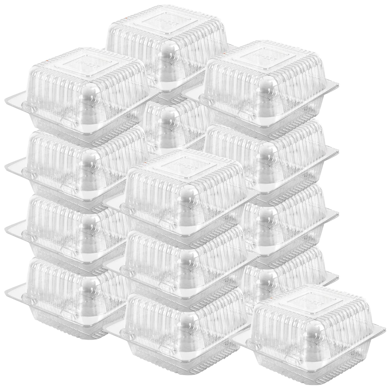 Axe Sickle 5 X 5 Inch Clear Plastic Hinged Take Out Containers Clamshell Takeout Tray 50 Count Food Clamshell Containers For Des