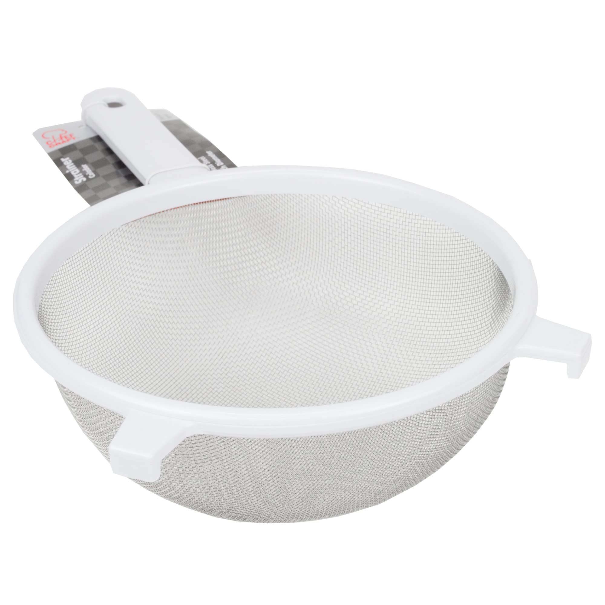 Chef Craft Classic Stainless Steel Mesh Strainer  8 inch  White