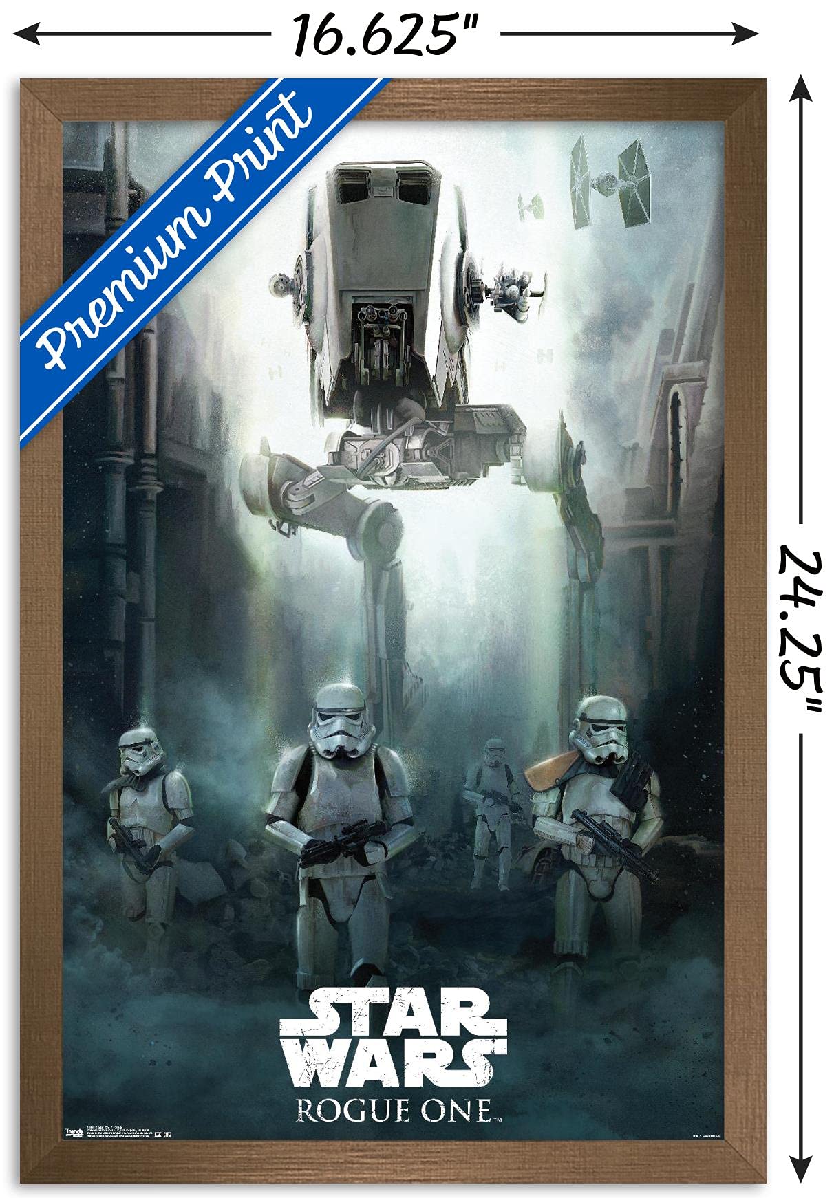 Trends International Star Wars: Rogue One - Siege Wall Poster, 14.725'' X 22.375'', Bronze Framed Version