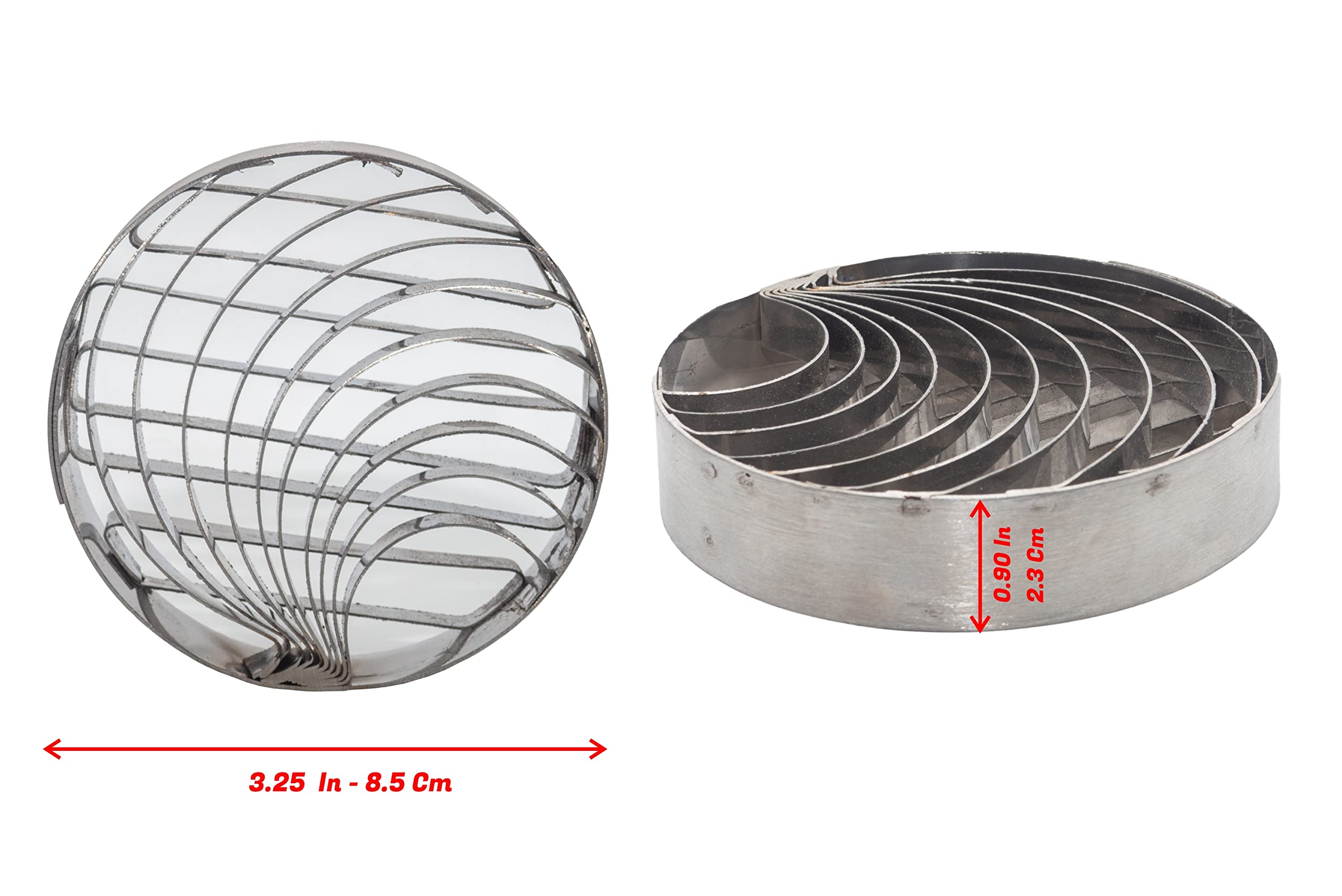 Concha Cutter Mexican Bread Tool Cortador De Conchas Para Pan, 4 Inches Diameter 0.9 Inches Height Two Sided Stainless Steel (4