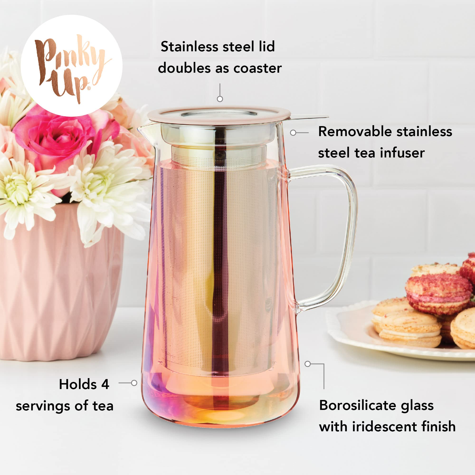 Annika Glass Teapot & Infuser By Pinky Up