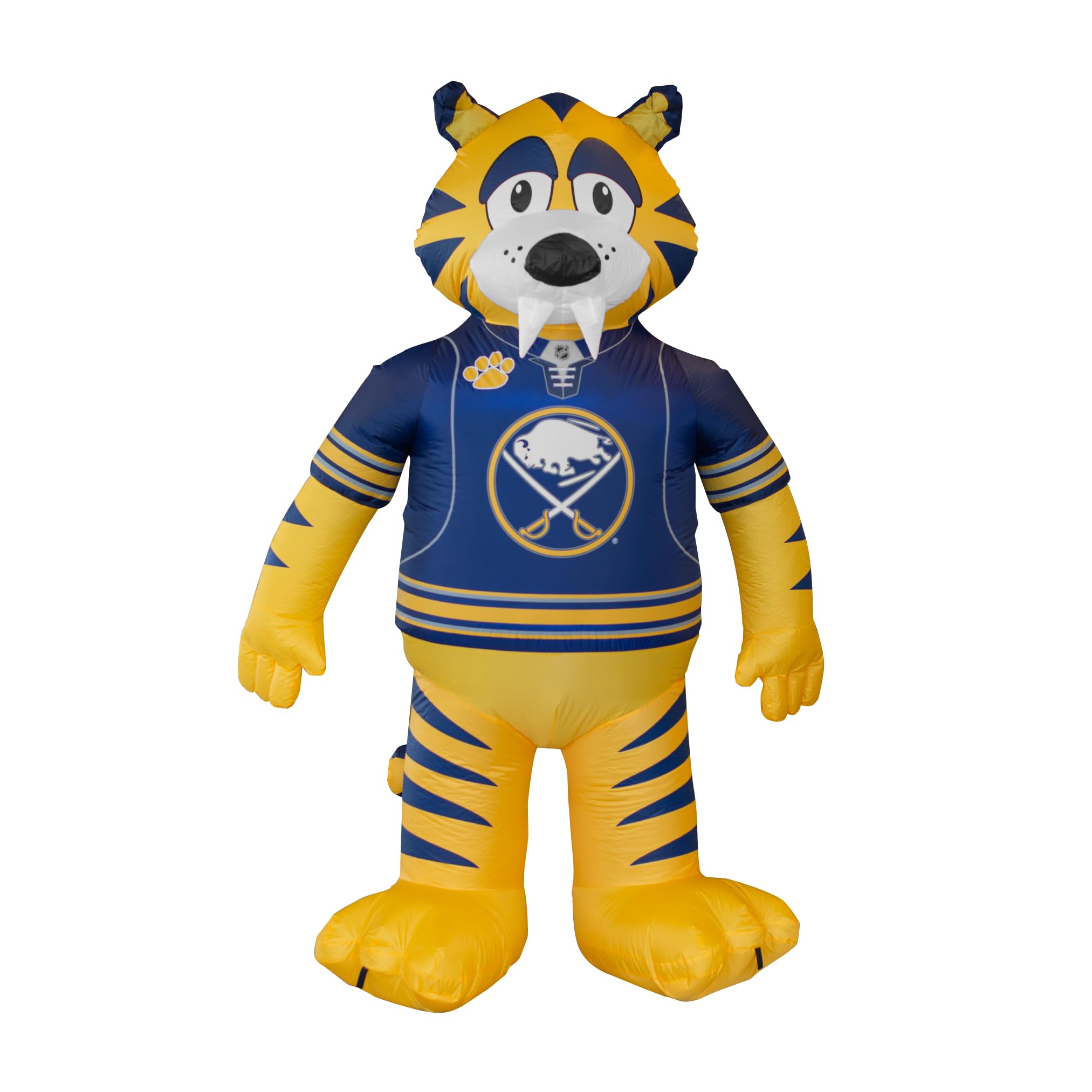 Logo Brands NHL Buffalo Sabres 7ft Inflatable Yard Mascot - Easy Inflation with 12V Blower, LED Lights for Indoor/Outdoor Fun
