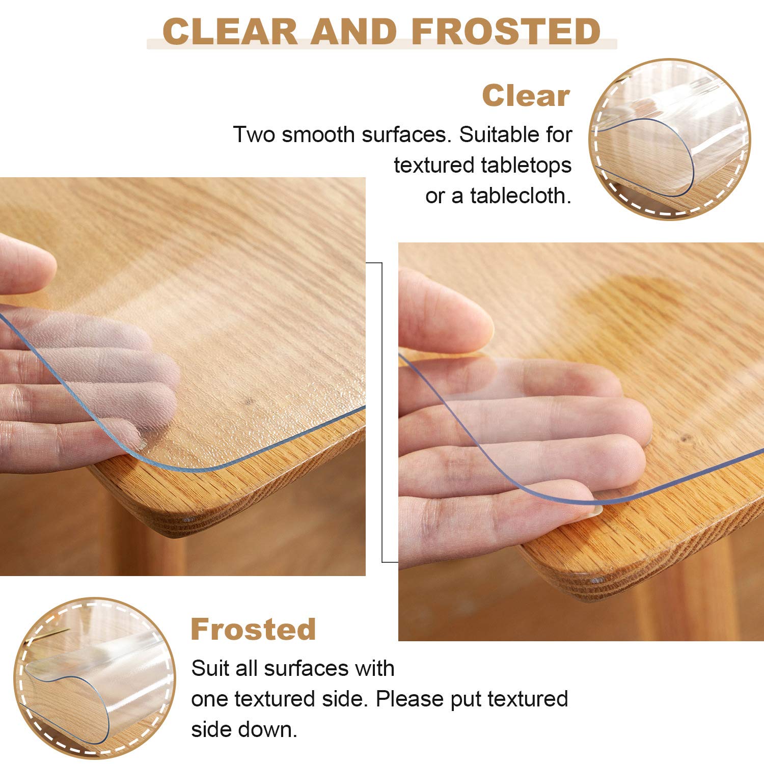 Lovepads 2Mm Thick 18 X 48 Inch Clear Table Cover Protector, Clear Table Protector, Plastic Table Cover Protector, Clear Desk Pa