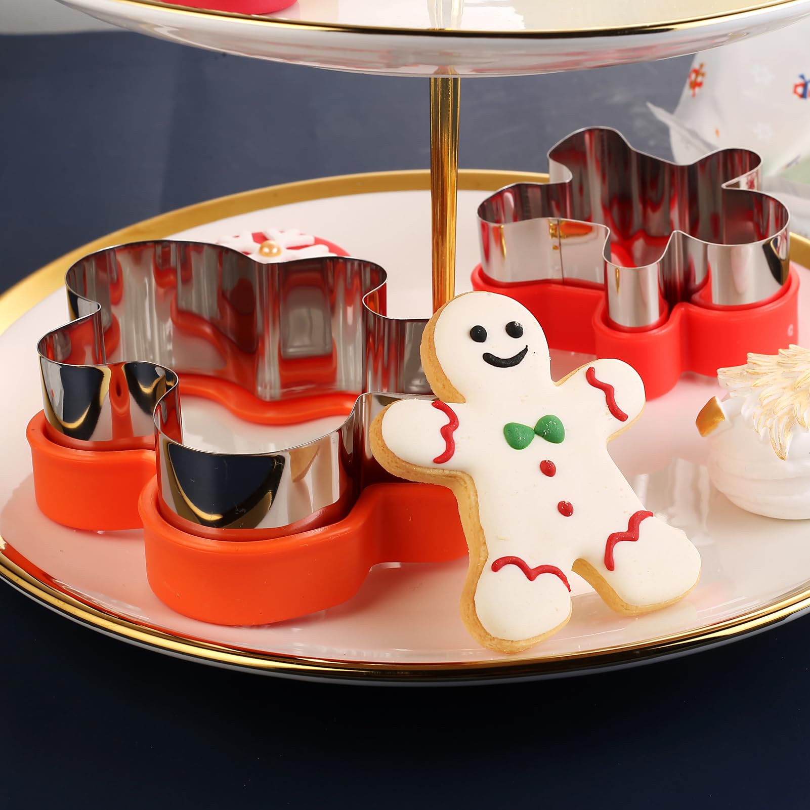 Etersion Gingerbread Cookie Cutters 5 Pieces 5 Sizes 1'' To 4.9'' Gingerbread Man Cookie Cutter