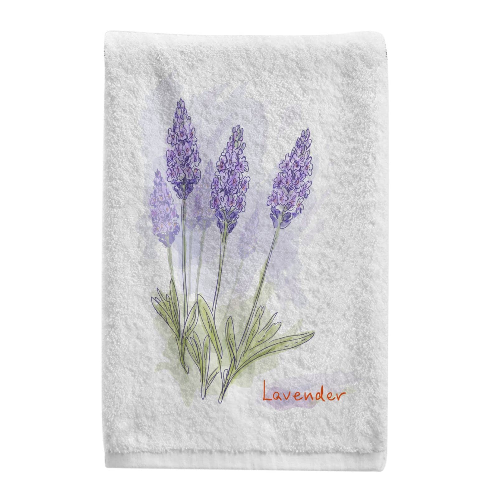 Alaza Lavender Hand Towel Purple Hand Towel Purple Decorative Towels For Bathroom Towels Lavender Towels Kitchen Towels Bath Tow