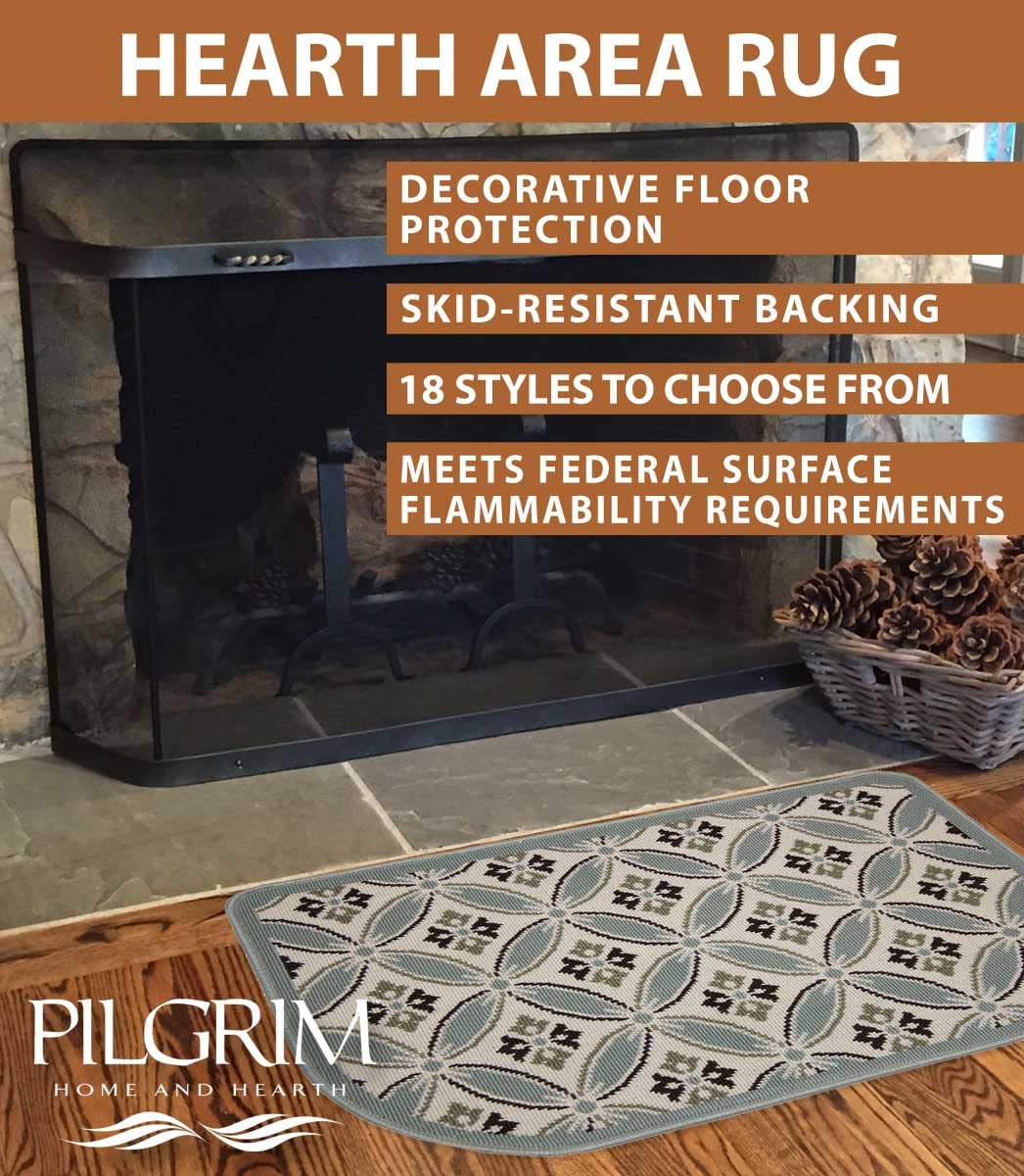 Pilgrim Fireplace Hearth Rug 19624-1, Size - 36'' X 23''
