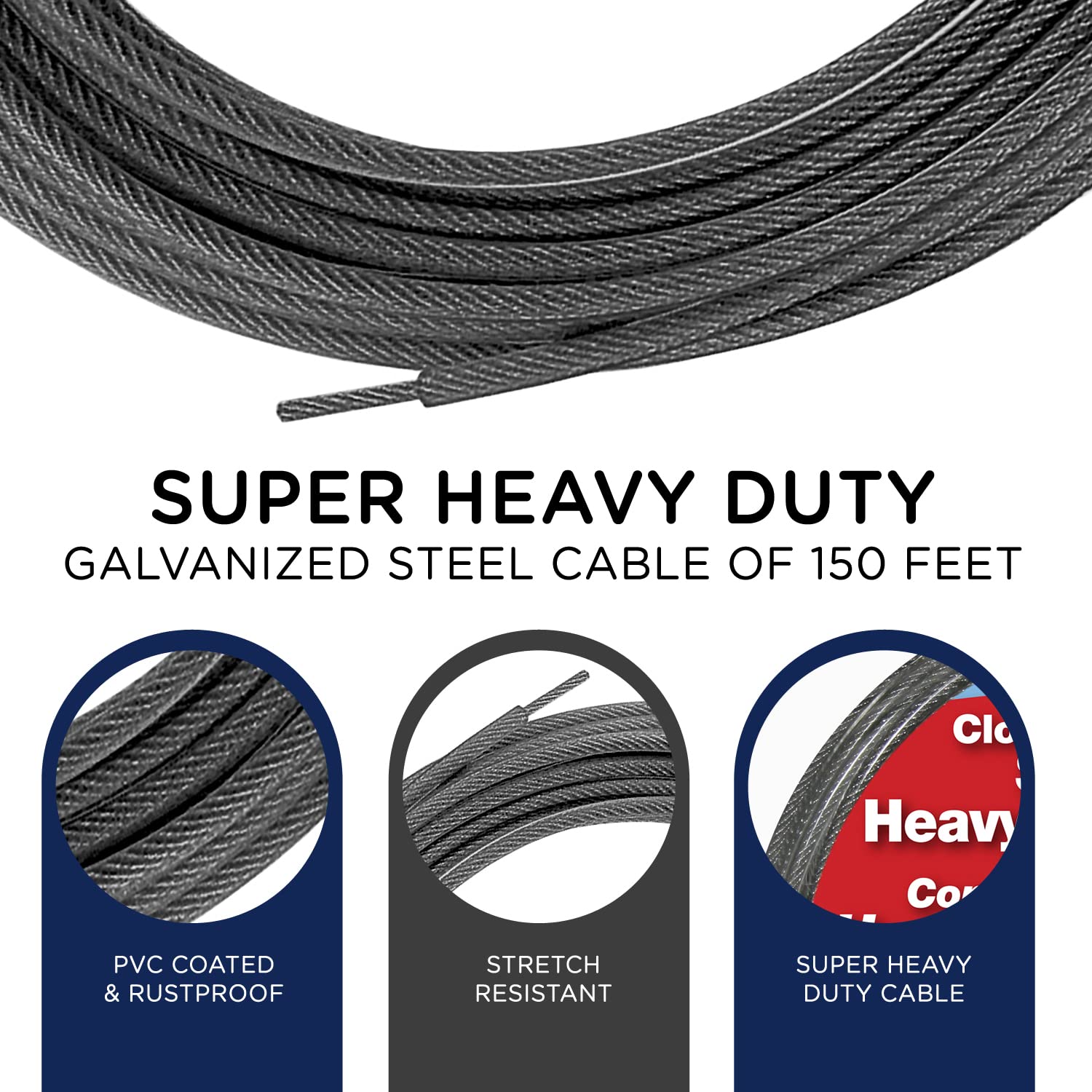 4 X 3/16 Inch(S) X 150' Pvc Durable Clothesline