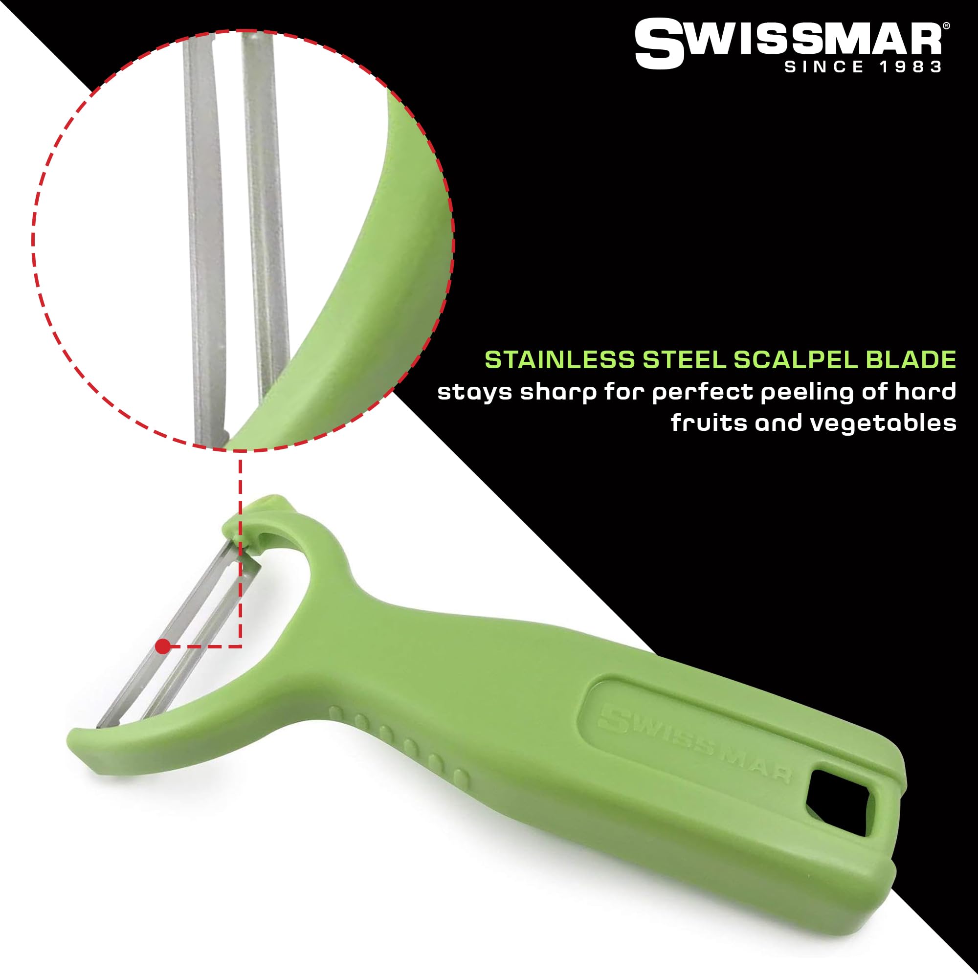 Swissmar Peeler - Y - Scalpel - Green