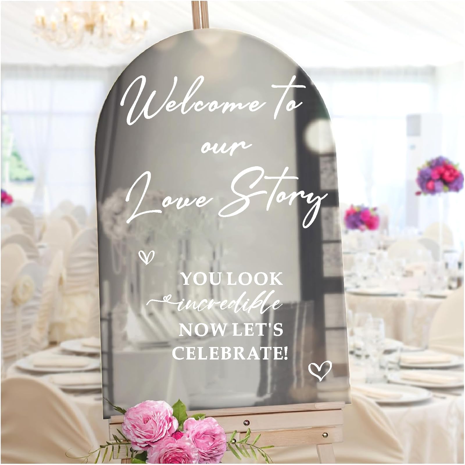 Wedding Welcome Signs Wedding Stickers Welcome To Our Love Story Sign Decals Selfie Mirror Decals For Wedding Party Borad Just M