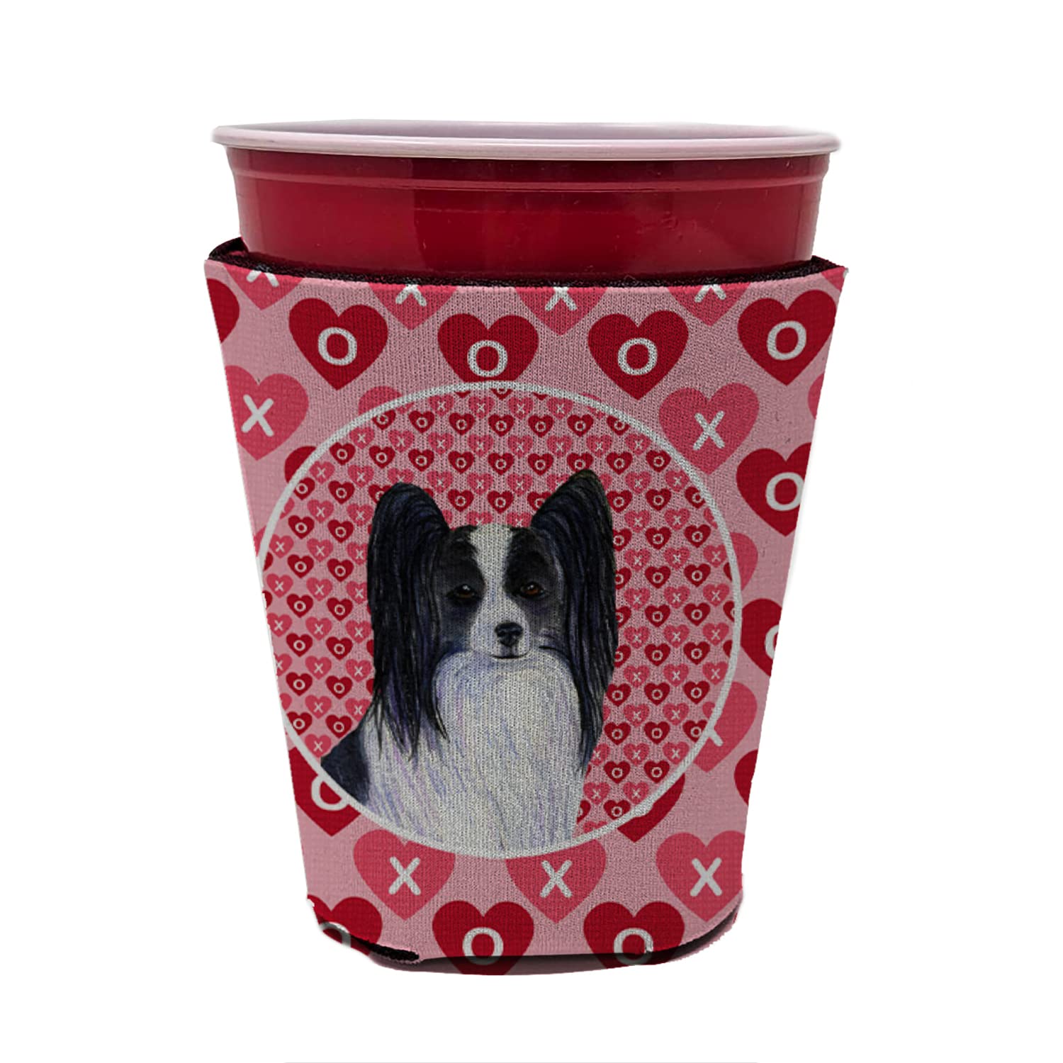 Papillon  Red Solo Cup Beverage Insulator Hugger