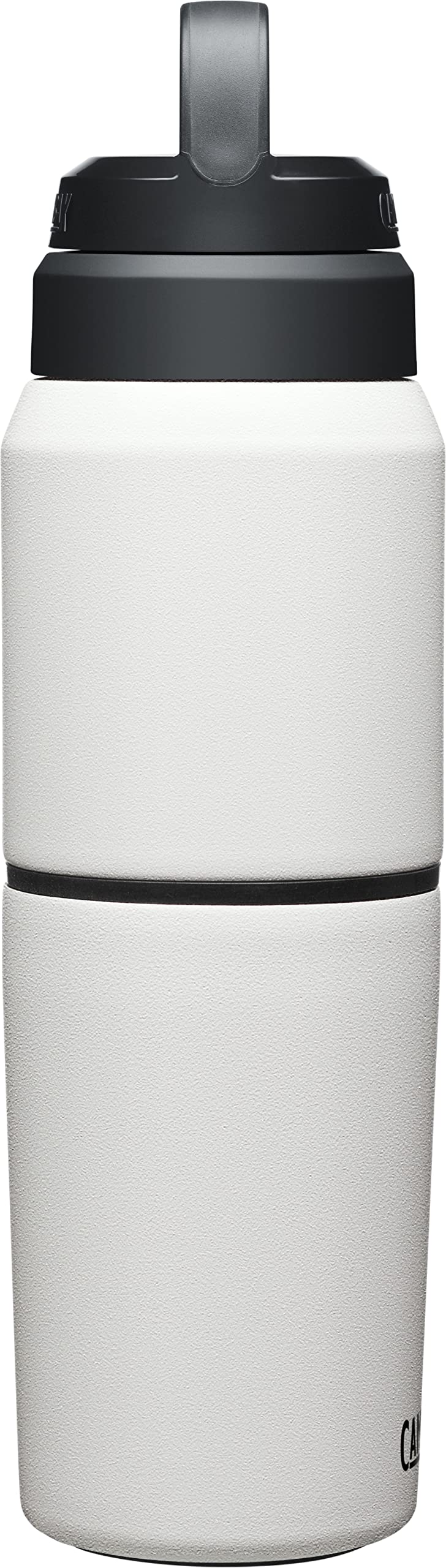 Camelbak Products MultiBev Water Bottle & Travel Cup - Vacuum Insulated Stainless Steel - White - 17oz bottle & 12oz cup