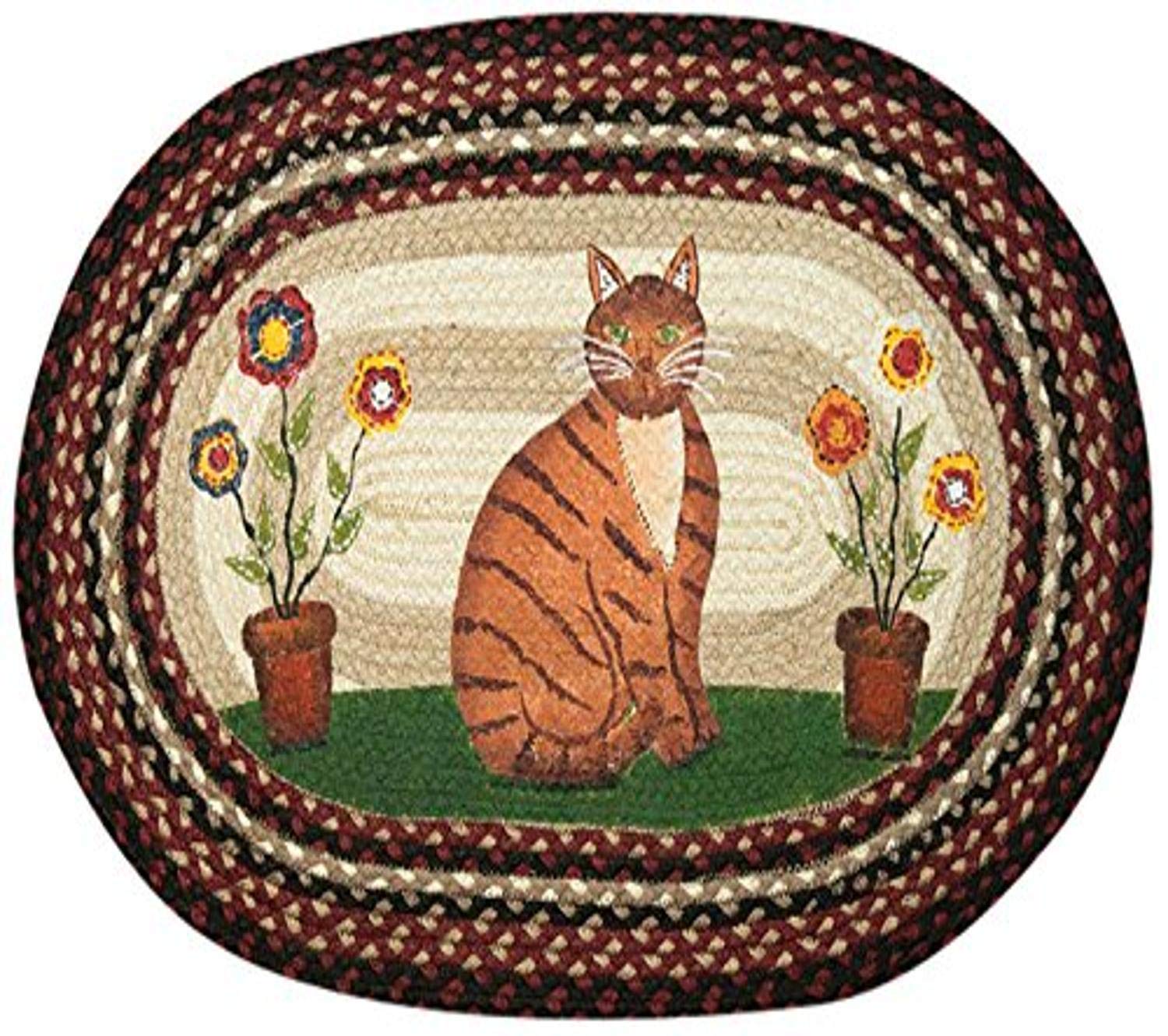 Earth Rugs Rug, 20 by 30, Burgundy/Black/Tan