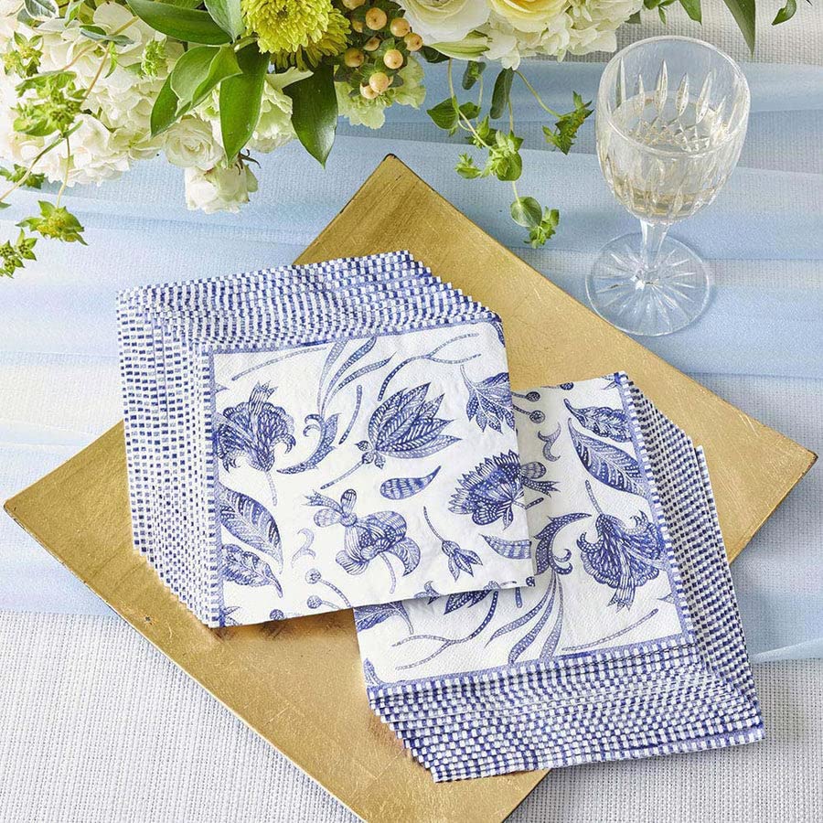 Kate Aspen Decorative 2 Ply Paper Napkins - Set Of 60 - 6.5 Inch Durable Disposable Serveware, Easy Cleanup For Birthday, Weddin