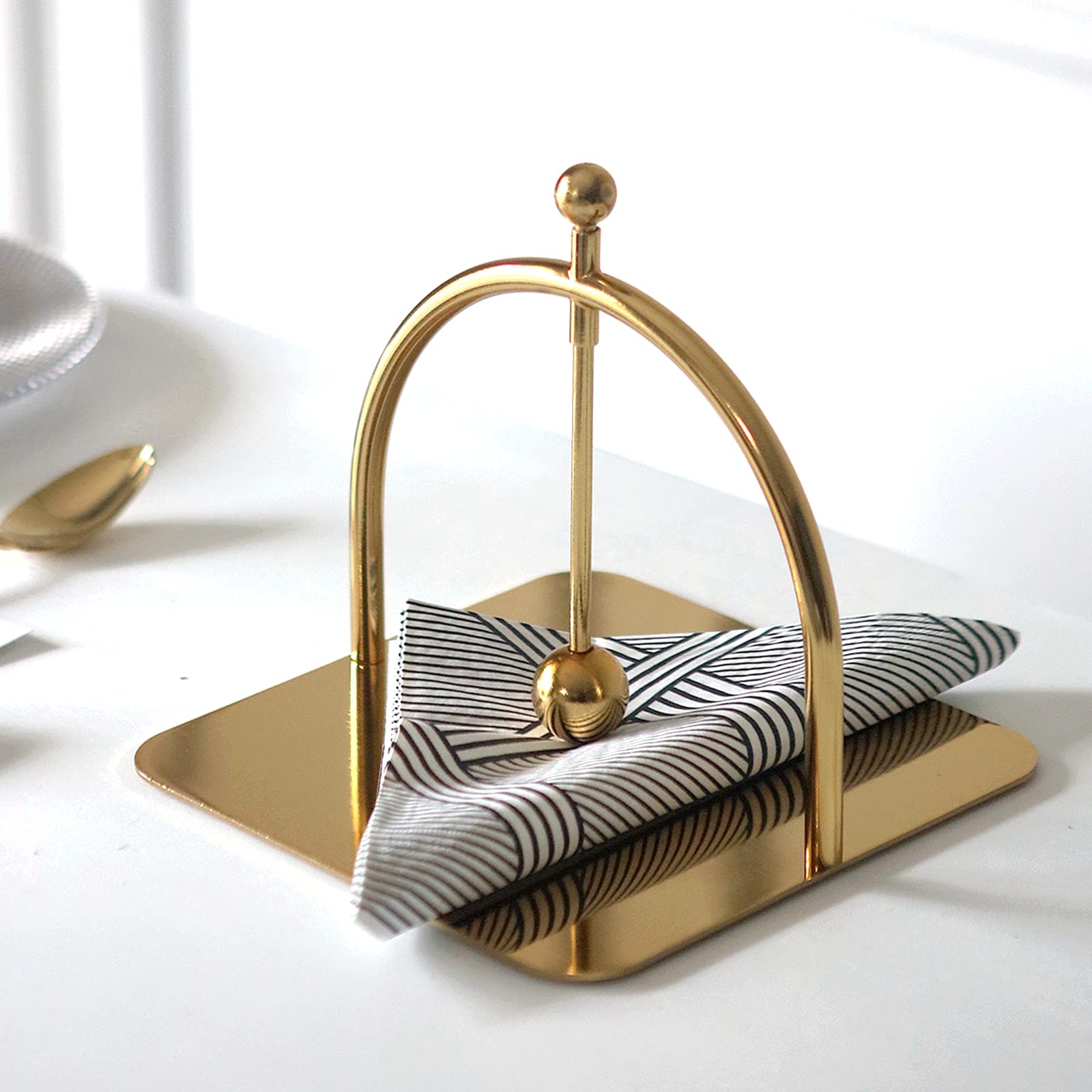 Lesermoorer Alloy Napkin Holder,Modern Fashion Style Luxury Napkin Holder For Tables, Dining, Picnic Table, Home Decor, Modern,