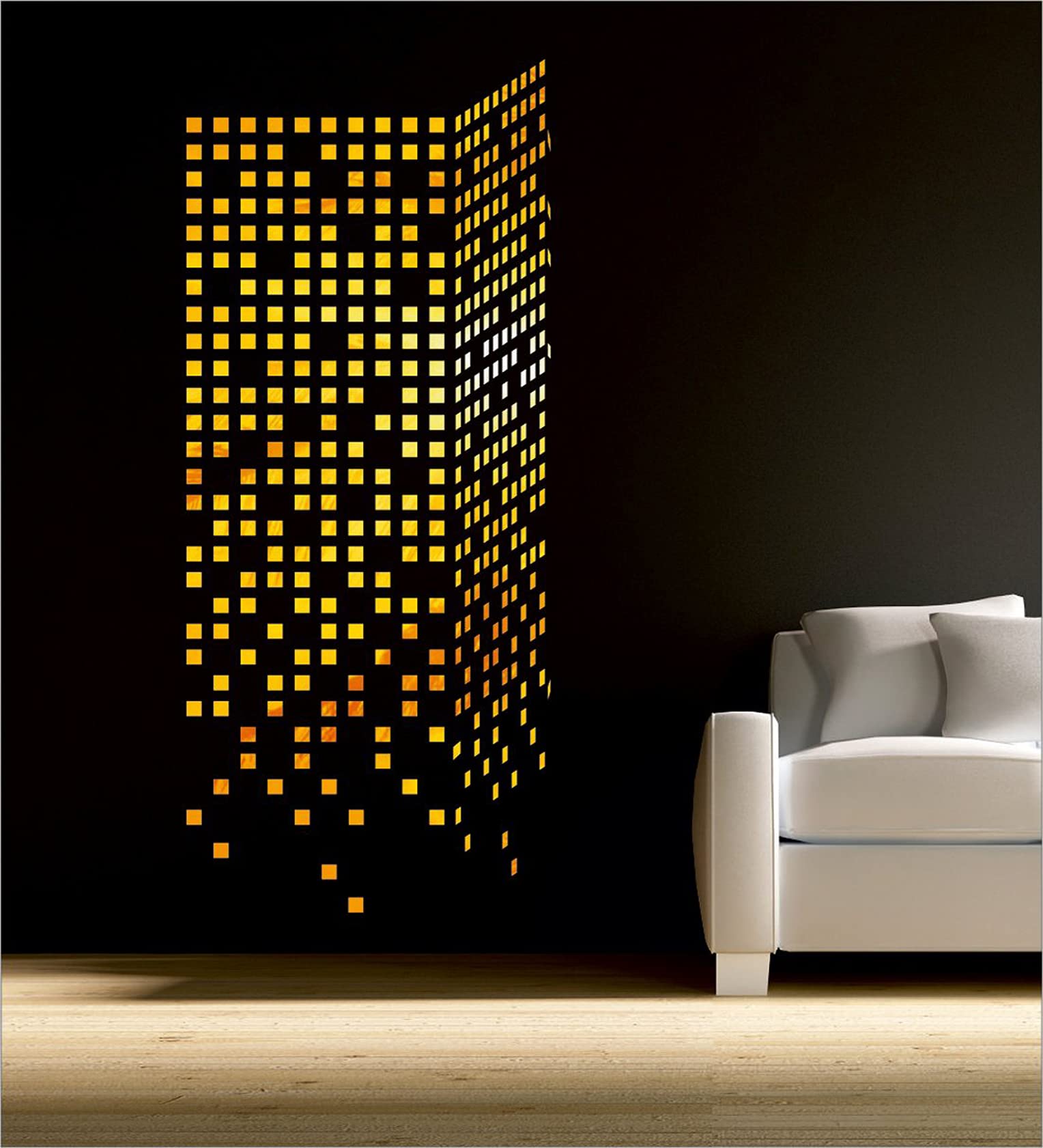 Wall1ders 200 Squares 3 cm, Mirror Stickers for Wall, Acrylic Mirror Wall Decor Sticker, Wall Mirror Stickers, Acrylic Stickers,
