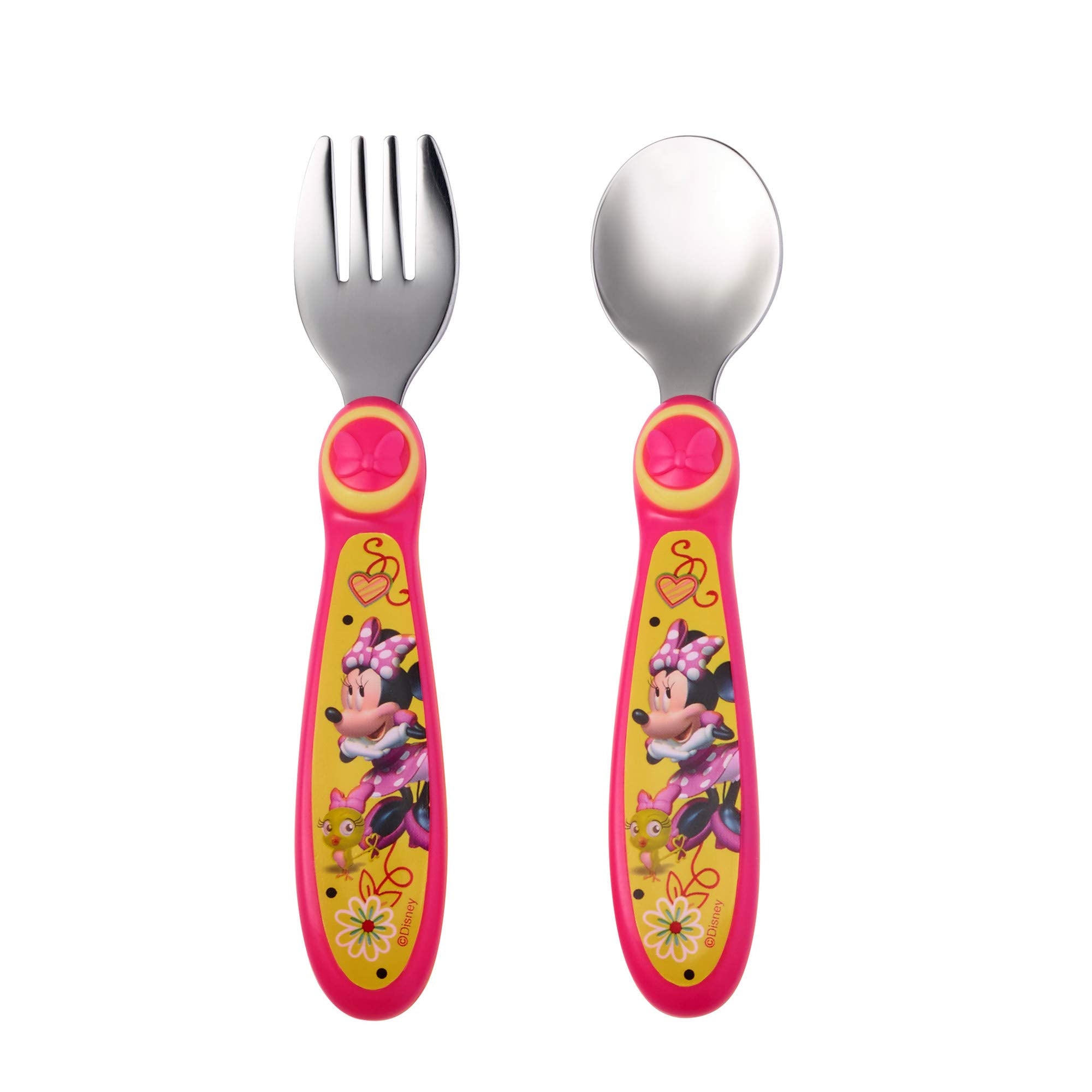 The First Years Disney Baby Minnie Mouse Stainless Steel Flatware for Kids